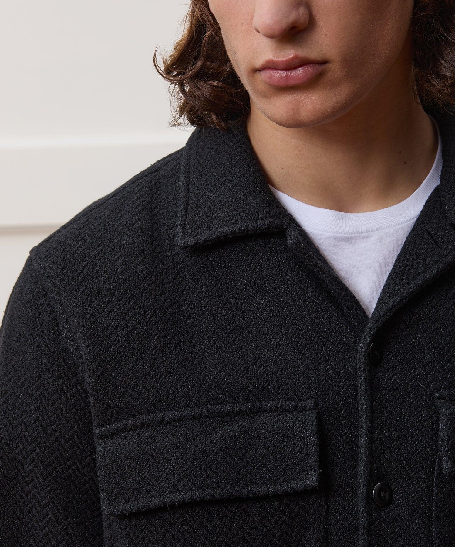 Linen-Cotton Textured Shirt Jacket Product Image