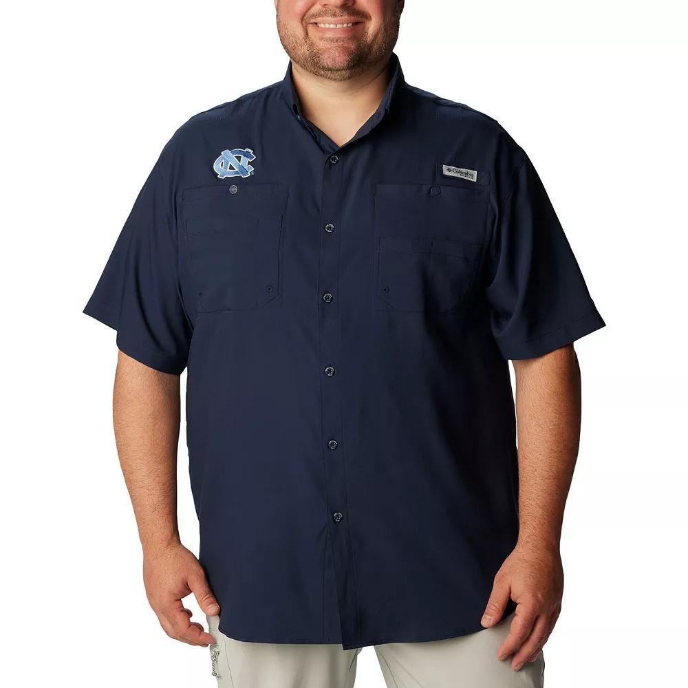 Men's Columbia Navy North Carolina Tar Heels Big & Tall Collegiate Tamiami Button-Down Shirt,  Product Image