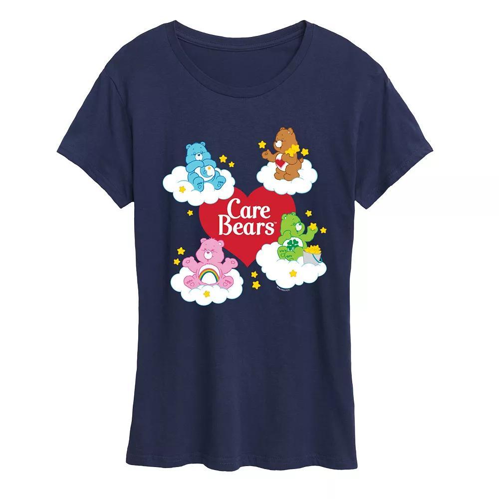 Women's Care Bears Heart And Bear Logo Graphic Tee,  Product Image
