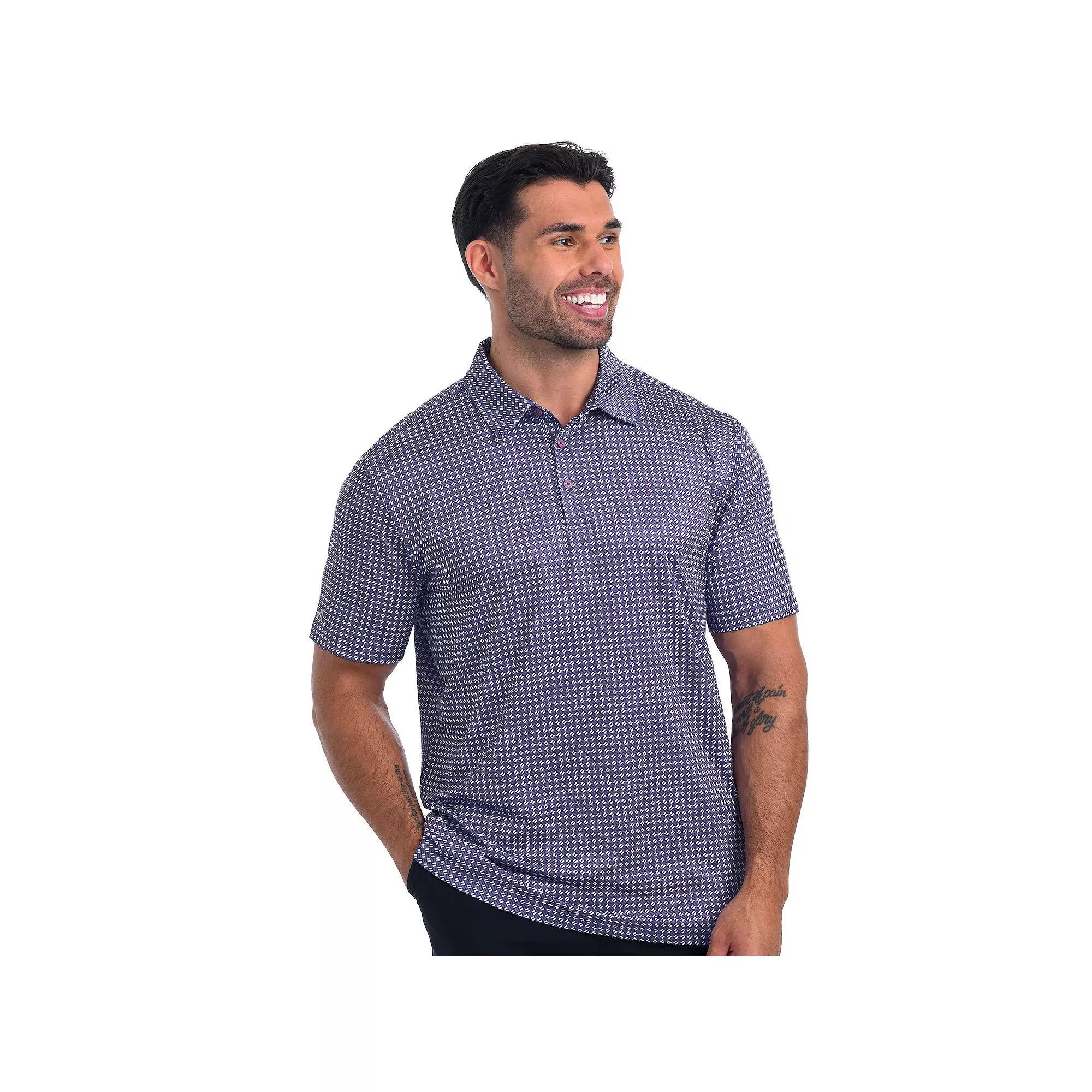 Men's Antigua Tack Polo, Size: Large, Dusty Purple Product Image