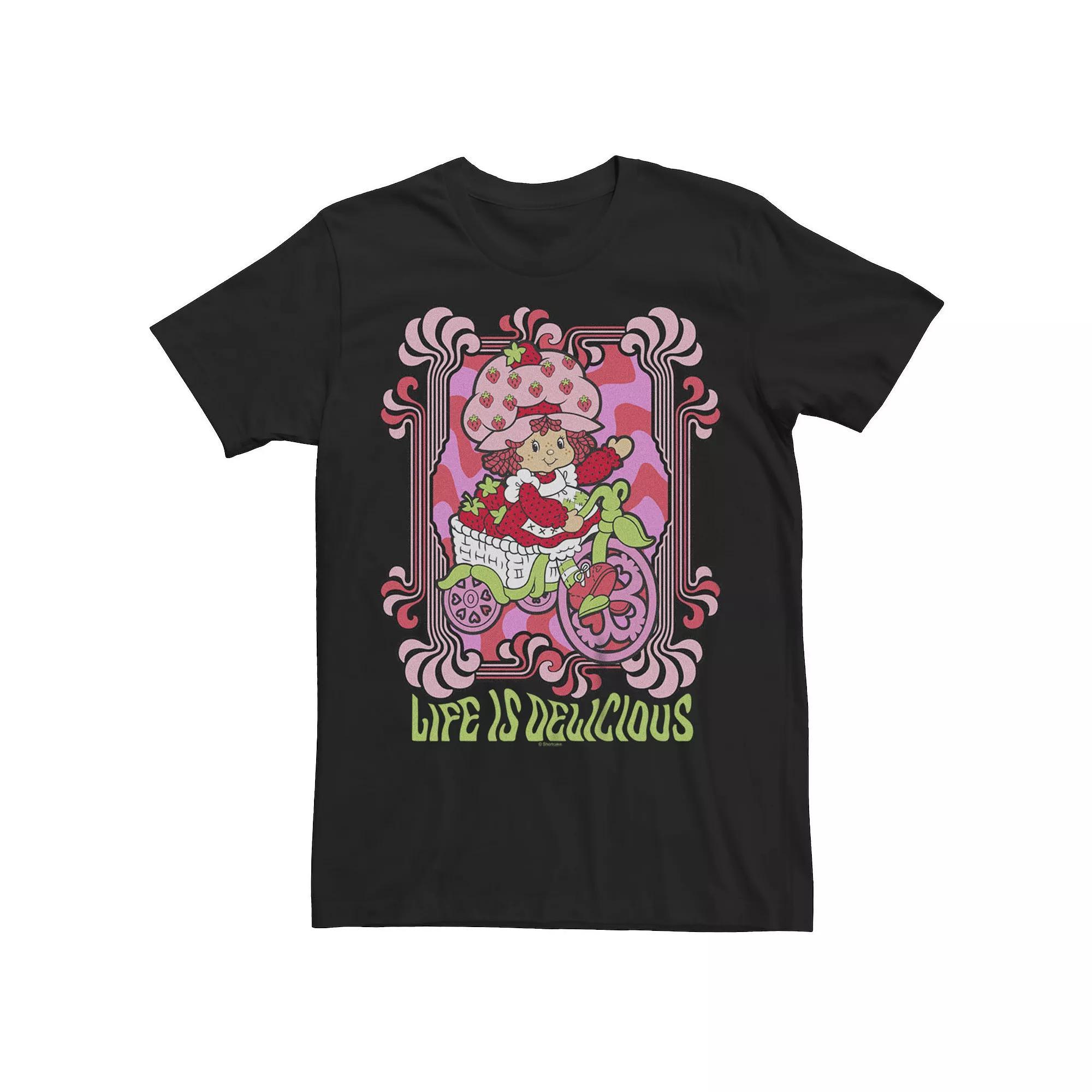 Juniors' Strawberry Shortcake Life Is Delicious Ride Boyfriend Graphic Tee, Girl's,  Product Image