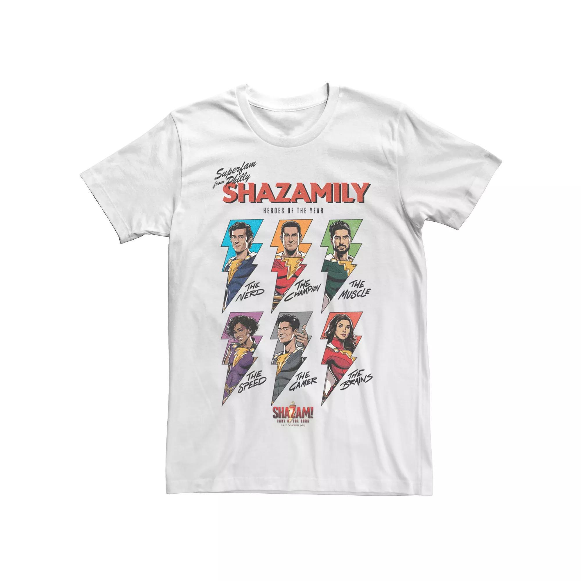 Men's Shazam Fury Of The Gods The Shazamily Of Philly's Tee, Size: Large, White Product Image