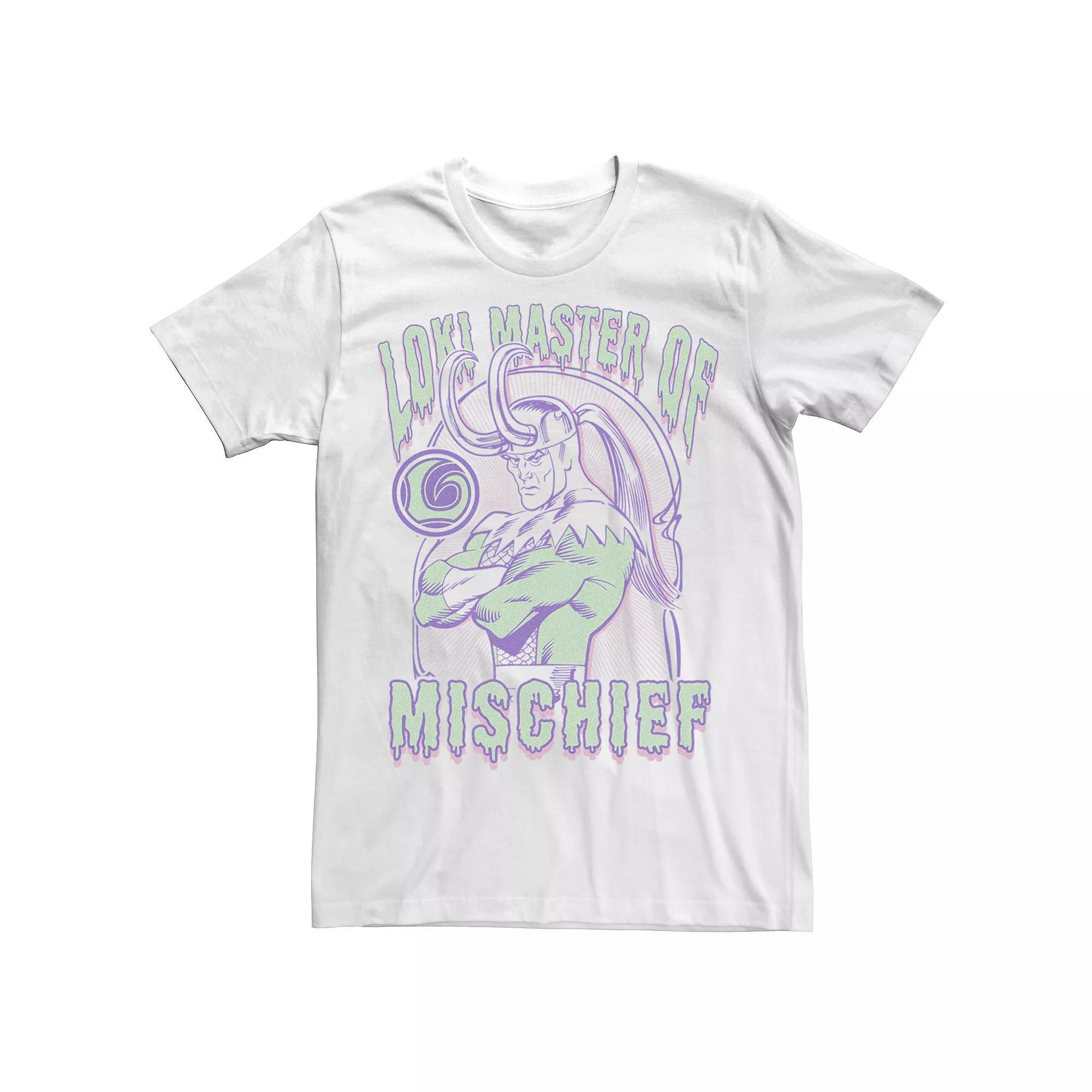 Men's Marvel Loki The Master Of Mischief Retro Portrait Tee,  Product Image
