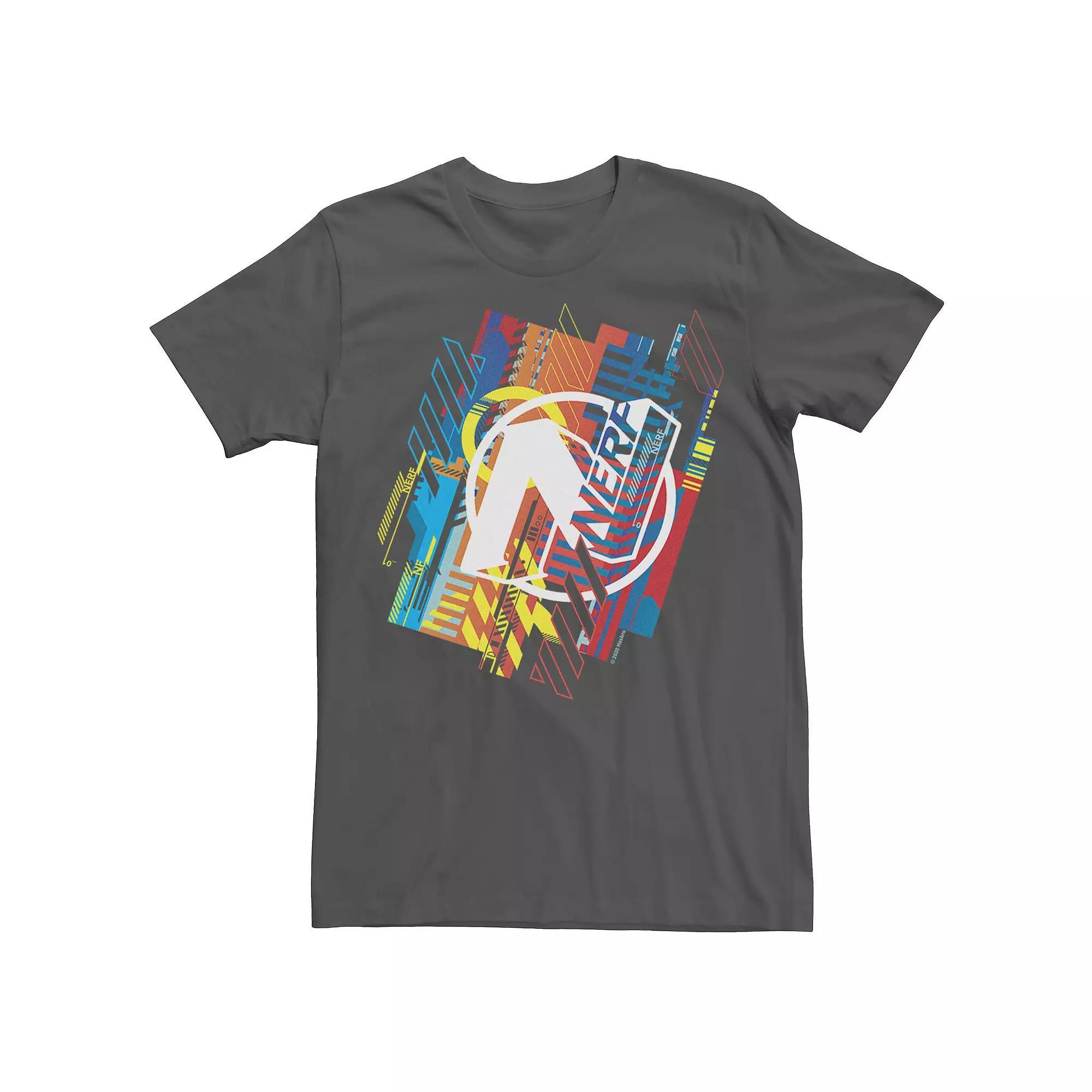 Men's Nerf N Glitched Logo Tee, Size: XL, Grey Product Image