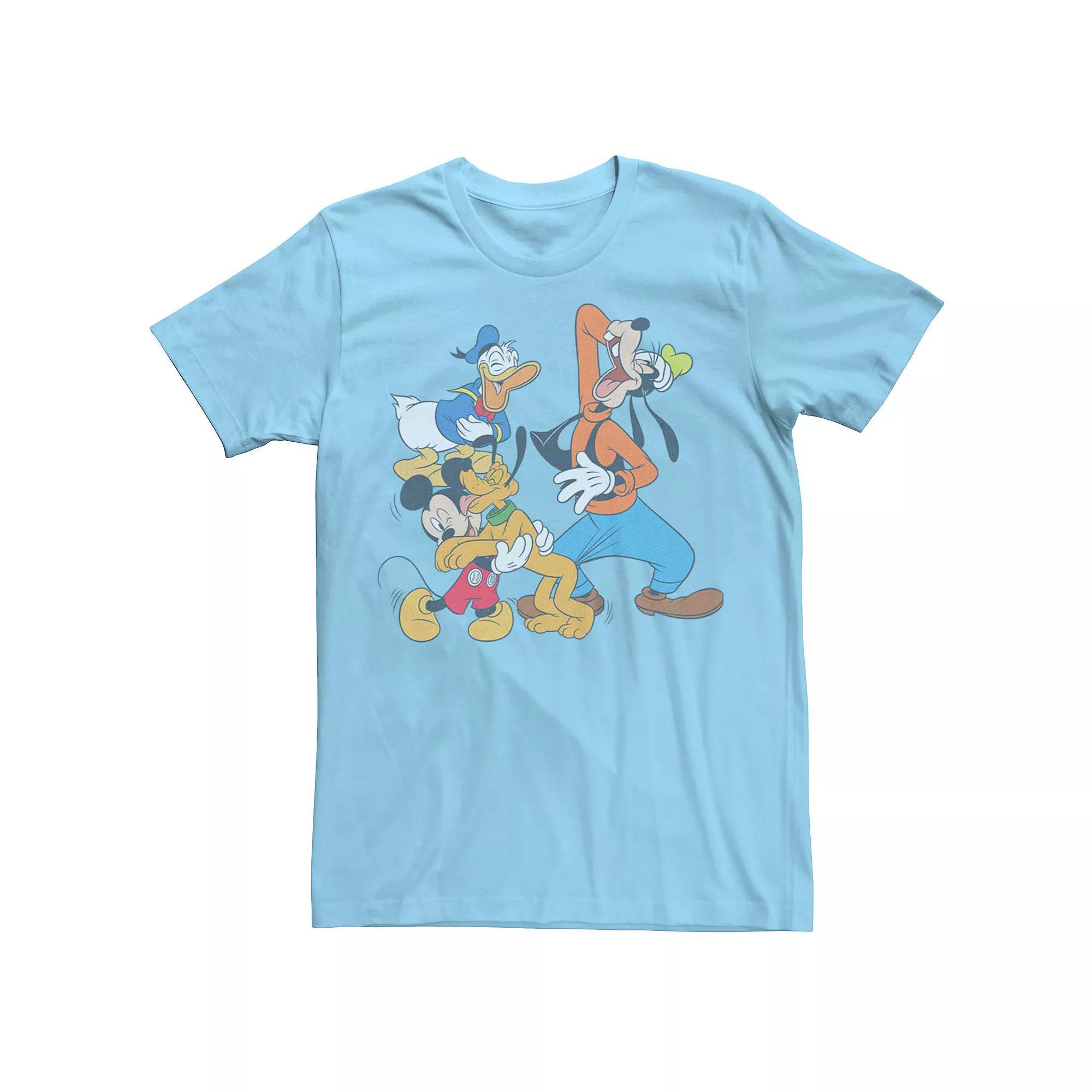 Men's Disney's Mickey Mouse And Friends Laugh Tee, Size: Large, Light Blue Product Image