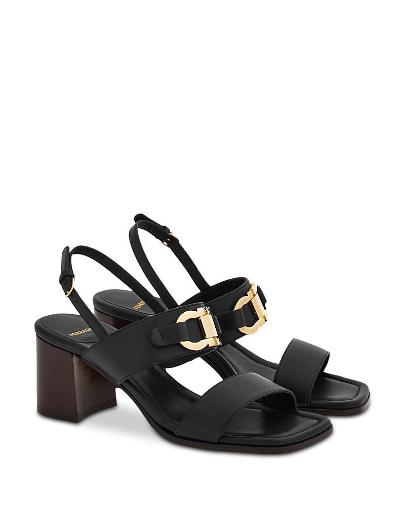 Lou Leather Gancio Slingback Sandals Product Image