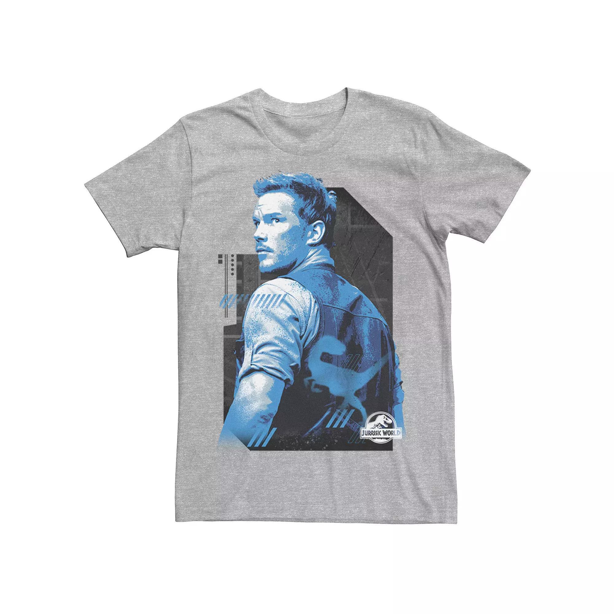 Men's Jurassic World Owen Blue Tone Portrait Tee,  Product Image