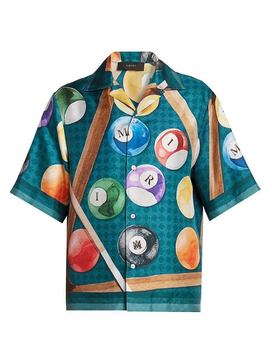 Mens Billiards Silk Bowling Shirt Product Image