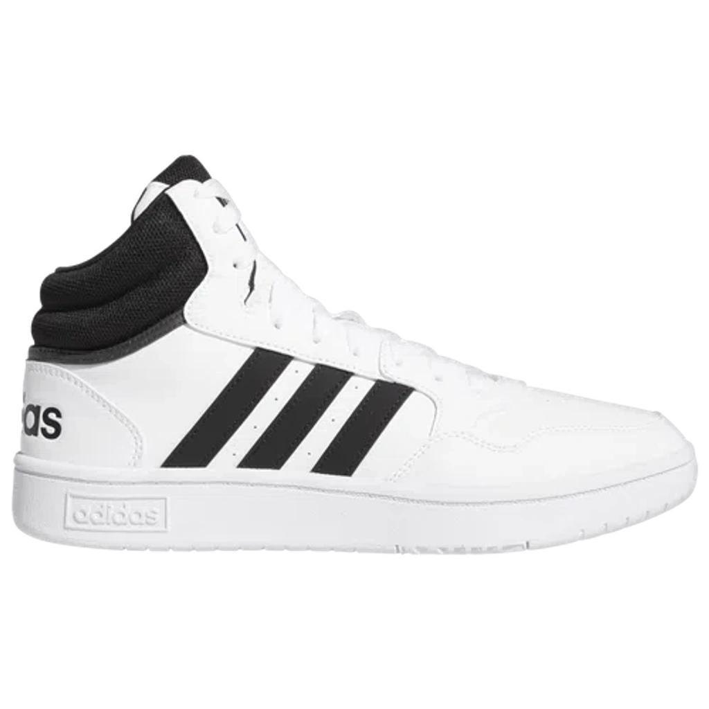 adidas Originals Hoops 3.0 Mid Black/White) Men's Shoes Product Image