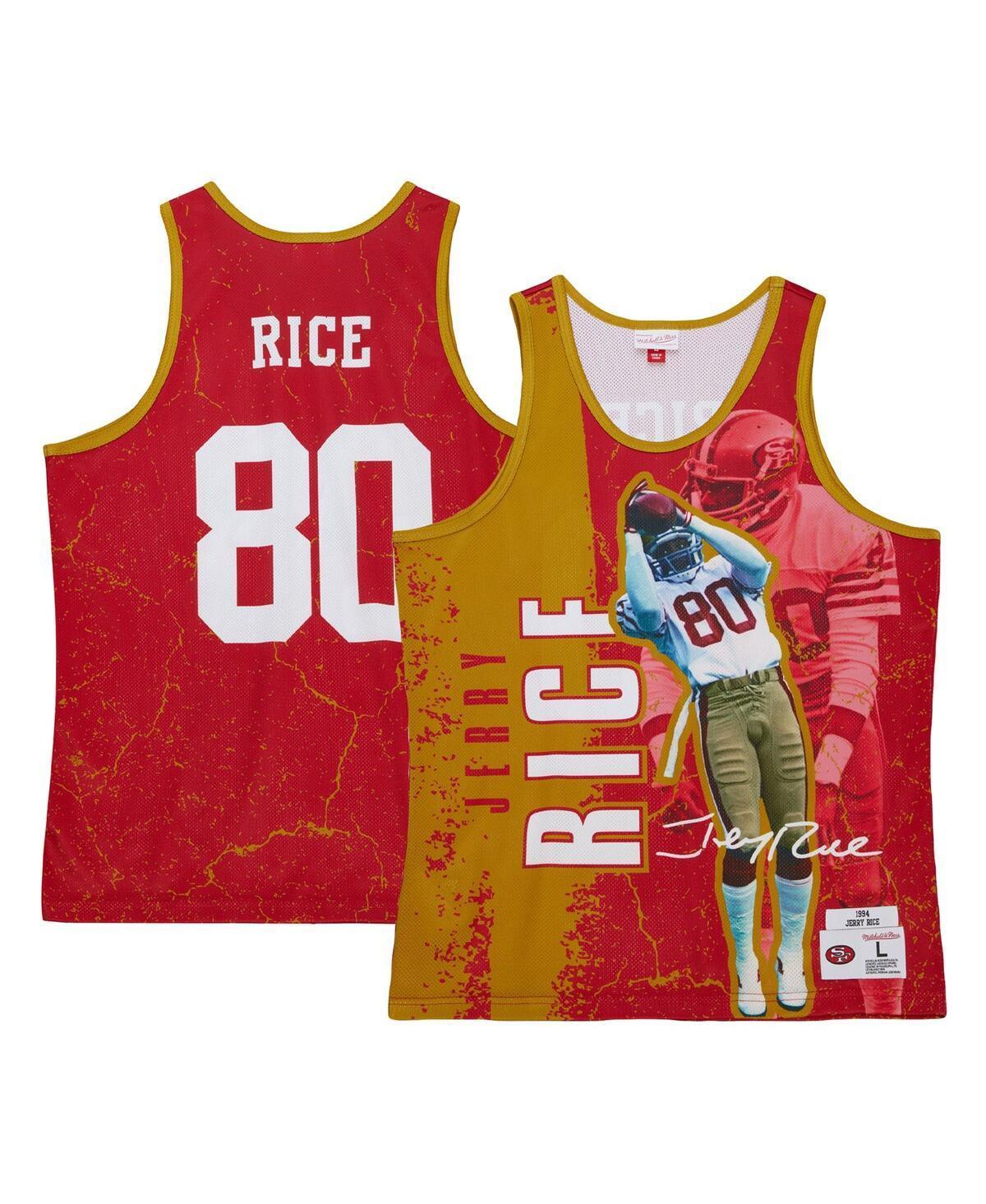 Mens Mitchell & Ness Jerry Rice Scarlet San Francisco 49ers 1994 Player Burst Tank Top Product Image