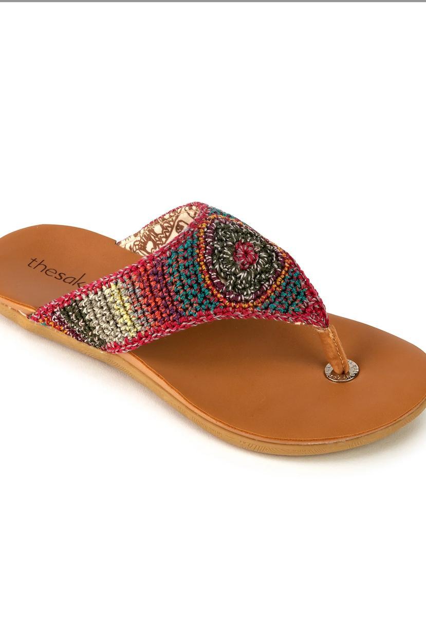 Shana Crochet Flip Flops Product Image