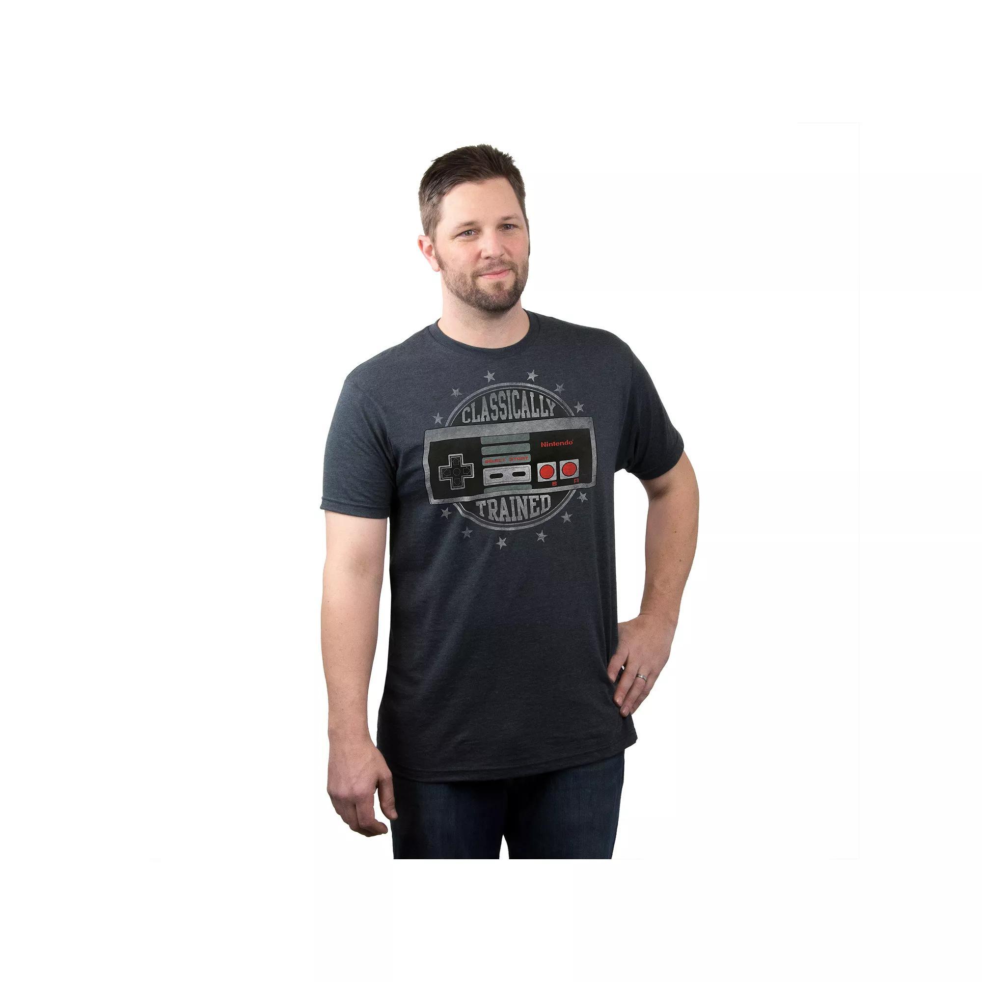 Men's Nintendo Classically Trained Tee, Size: Small, Grey Heather Product Image