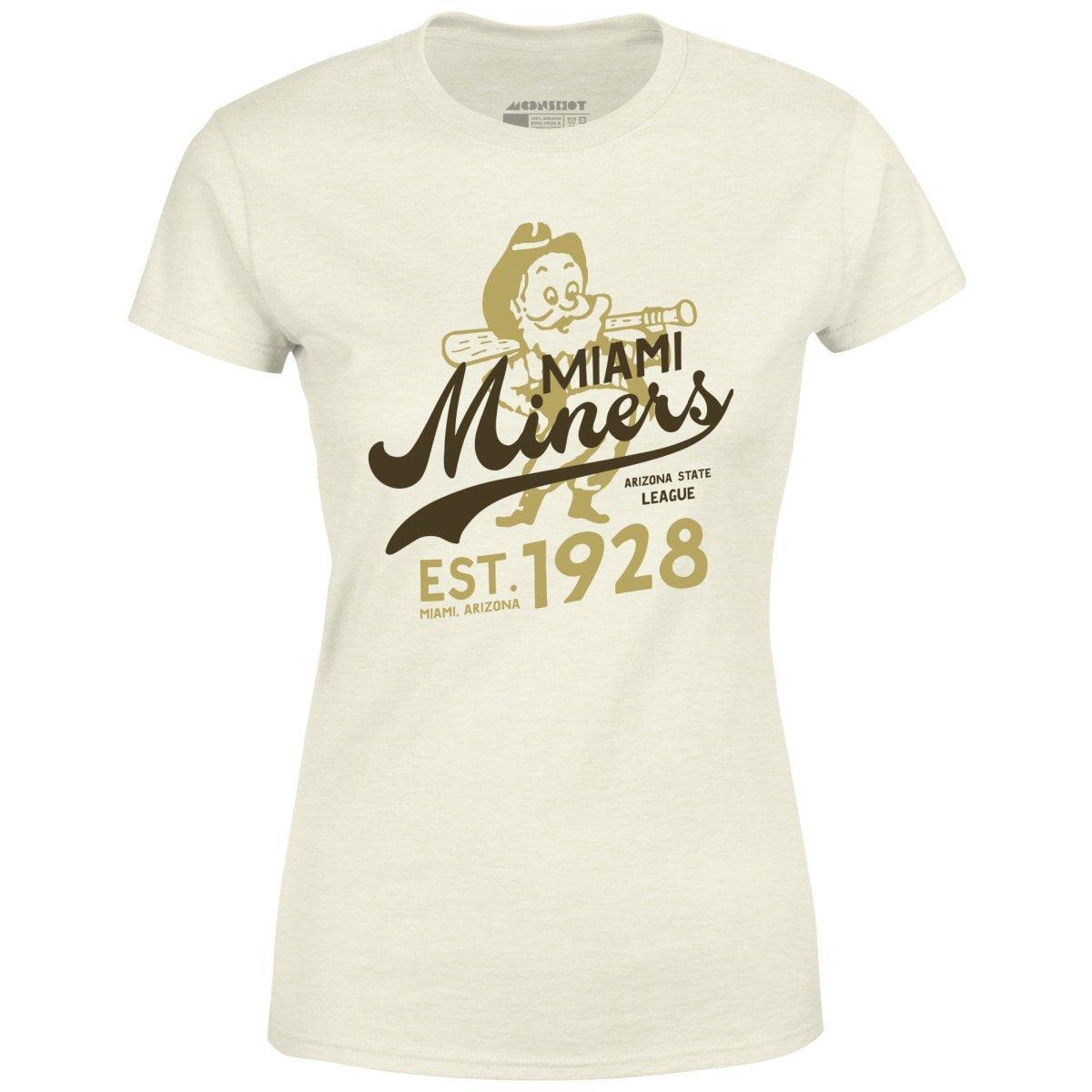 Miami Miners - Arizona - Vintage Defunct Baseball Teams - Women's T-Shirt Female Product Image