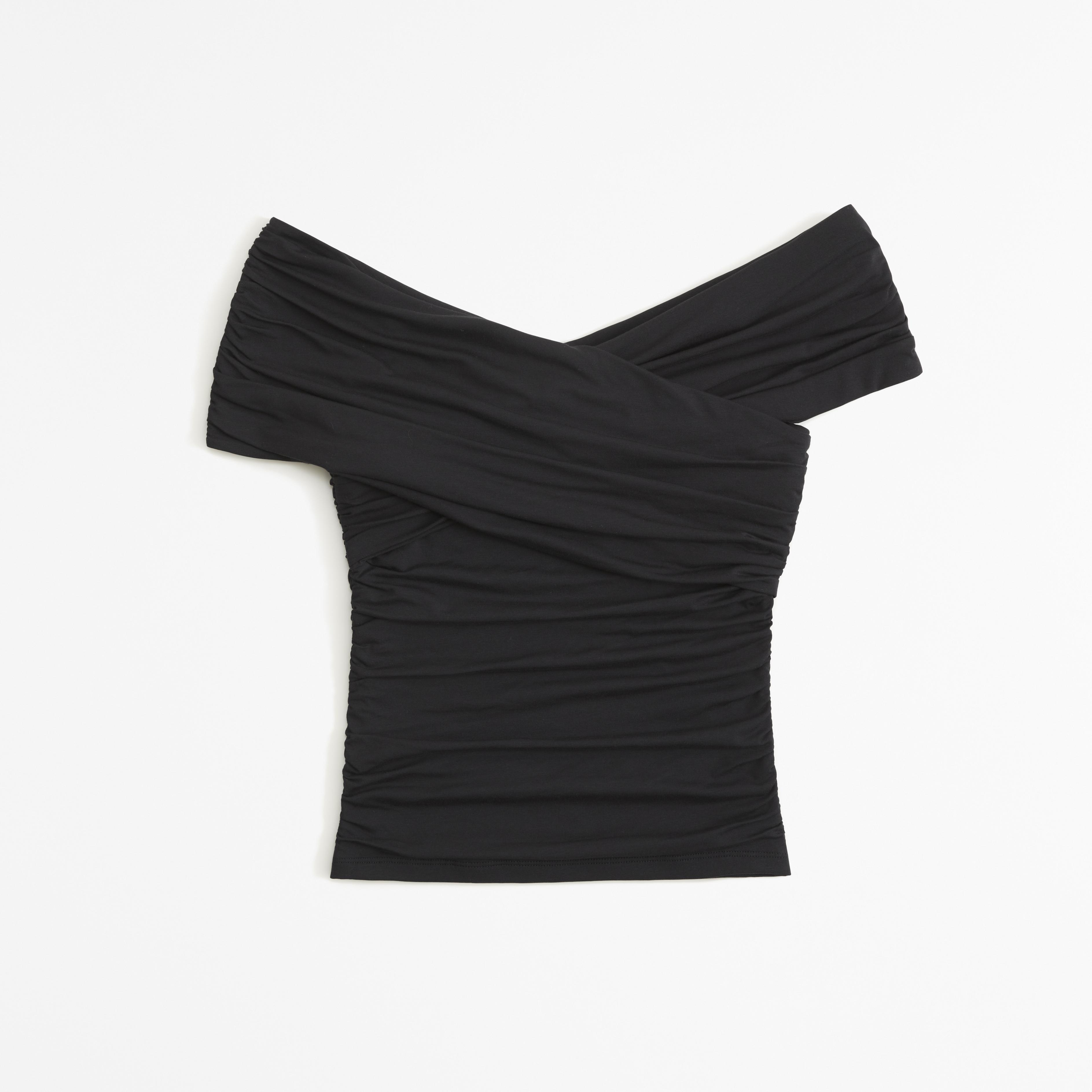 Off-The-Shoulder Ruched Wrap Top Product Image