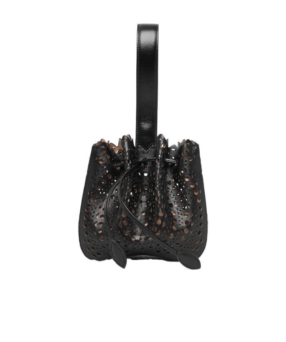 ALAÏA All-over Perforated-design Tote Bag In Black Product Image