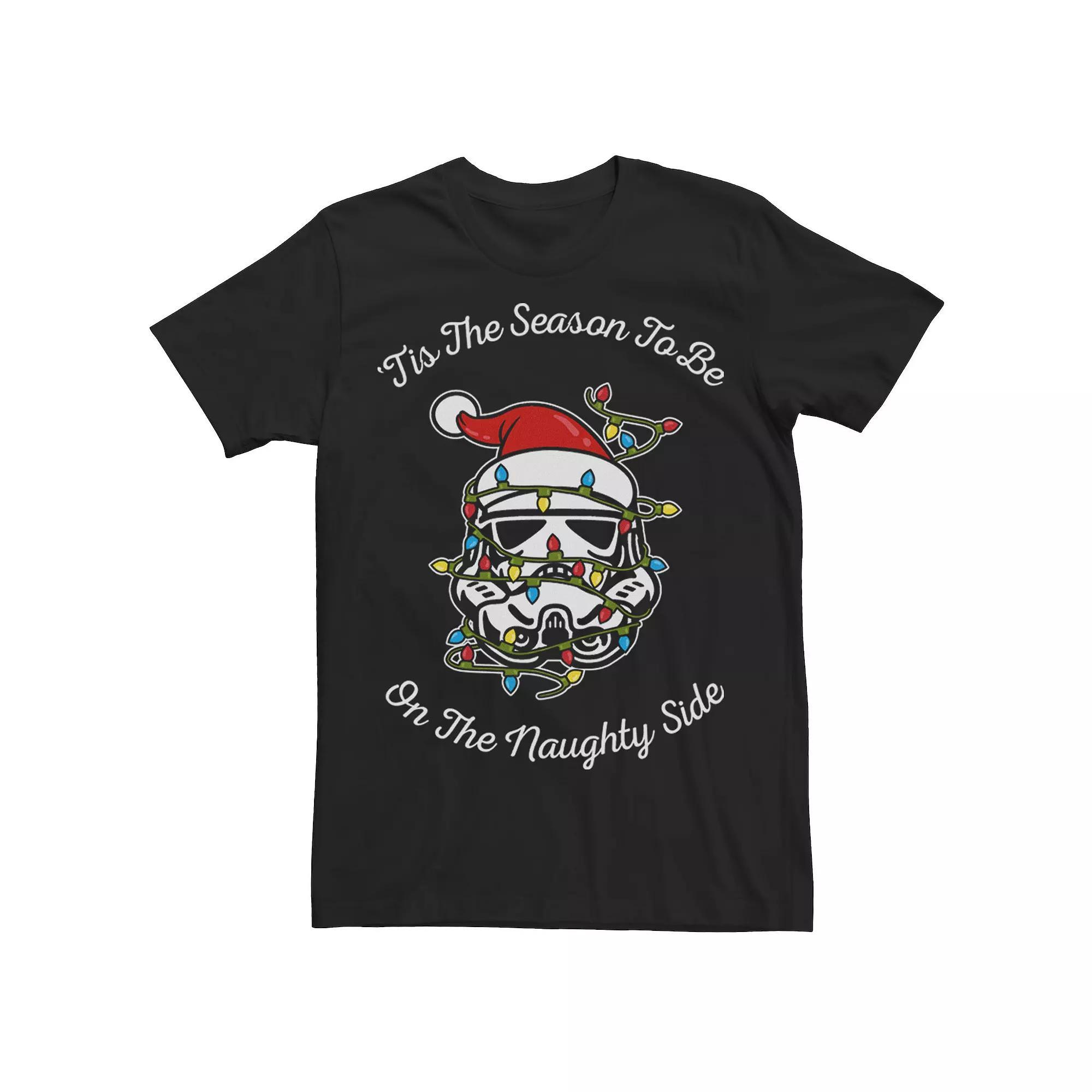 Men's Star Wars Stormtrooper Tangled Naughty Side Christmas Tee,  Product Image