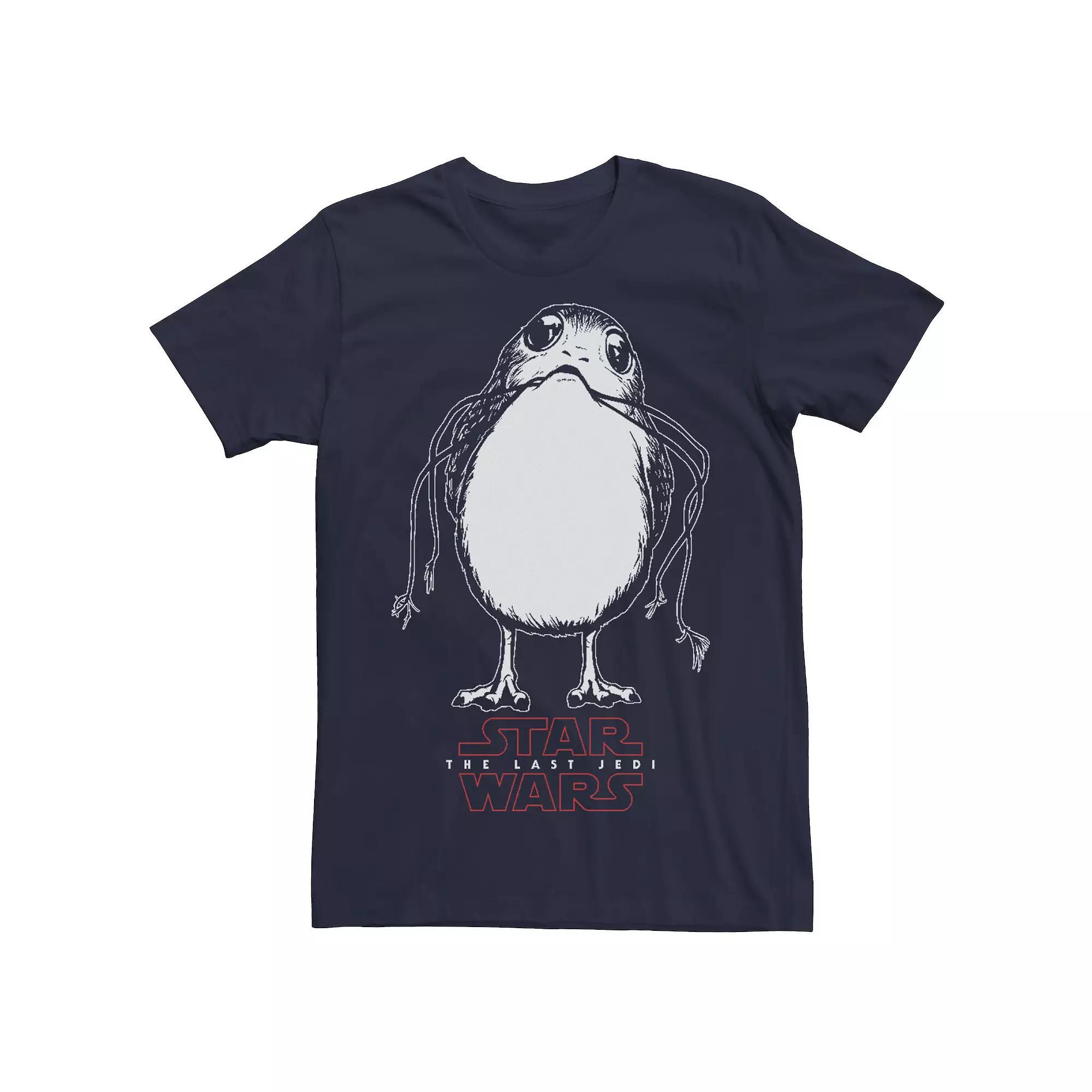 Men's Star Wars The Last Jedi Basic Porg Outline Tee, Size: 3XL, Blue Product Image