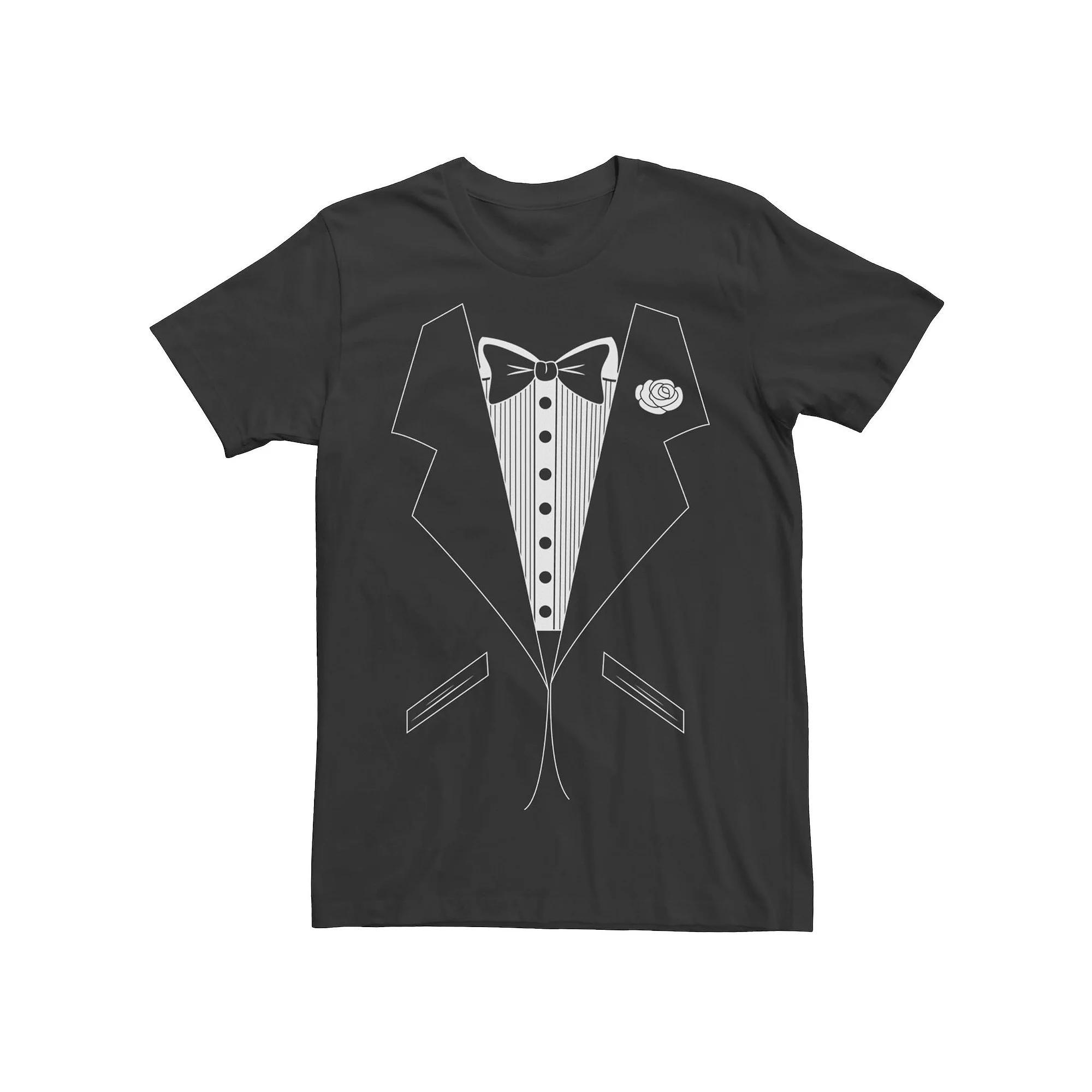 Men's Basic Tuxedo Tee, Size: Medium, Black Product Image
