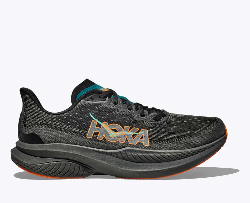 HOKA Womens Mach 6 Shoes in Frost/Rose Gold, Size 9 Product Image