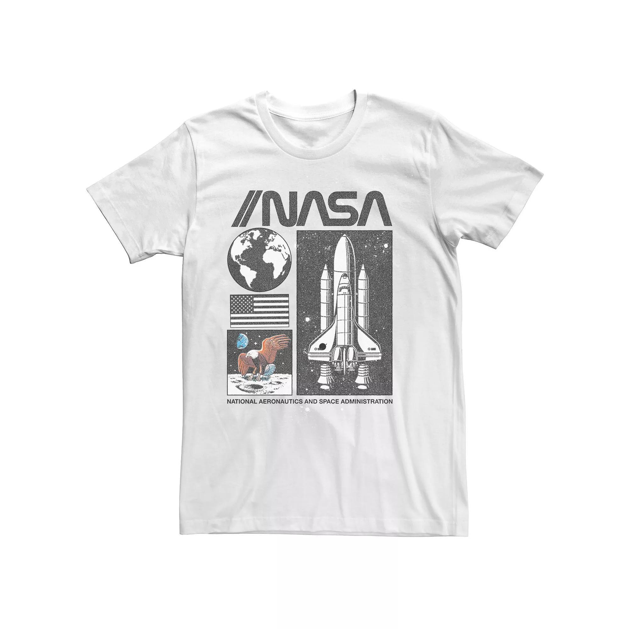 Men's NASA Collage Panel Portraits Tee, Size: XL, White Product Image