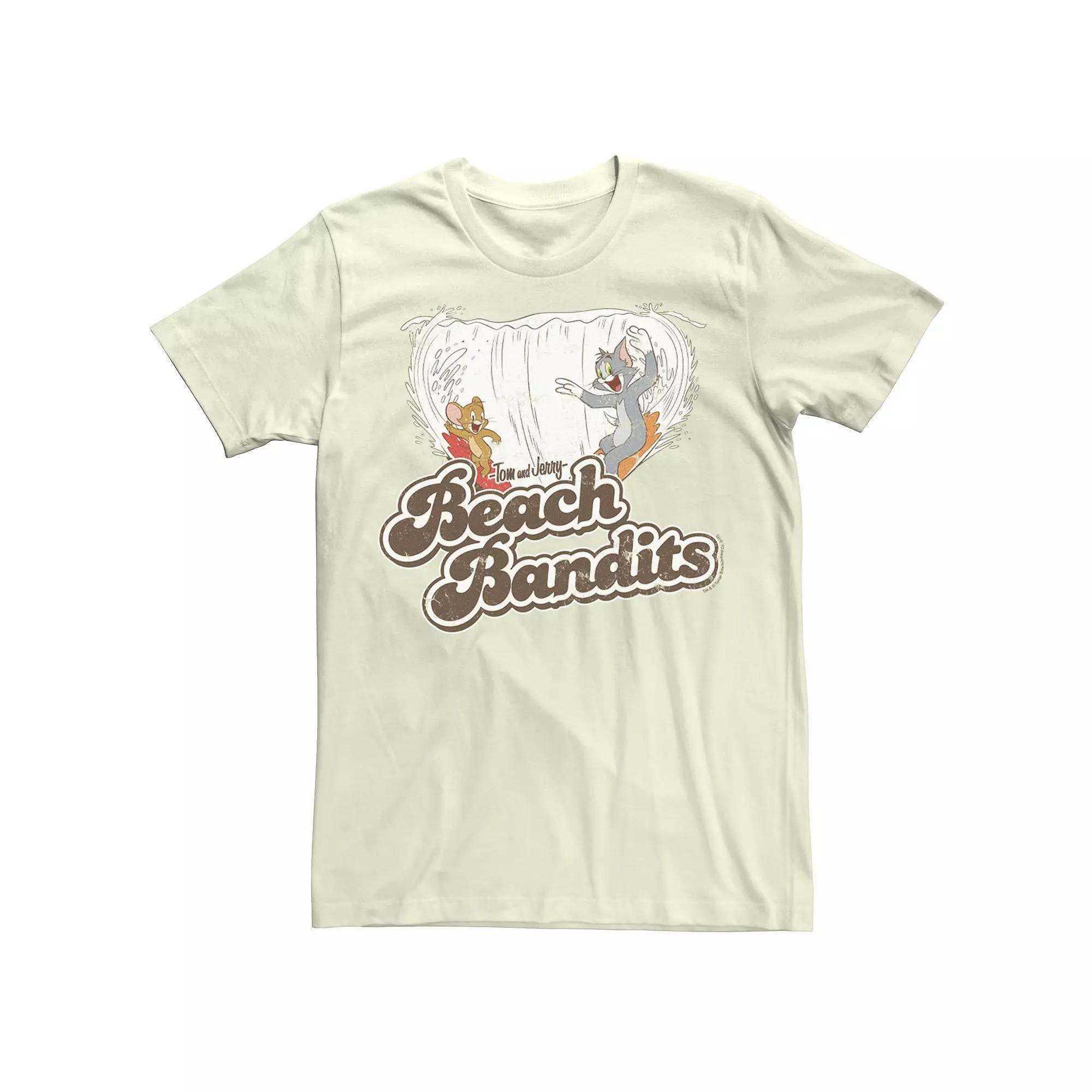 Men's Looney Tunes Tom & Jerry Beach Bandits Distorted Tee,  Product Image