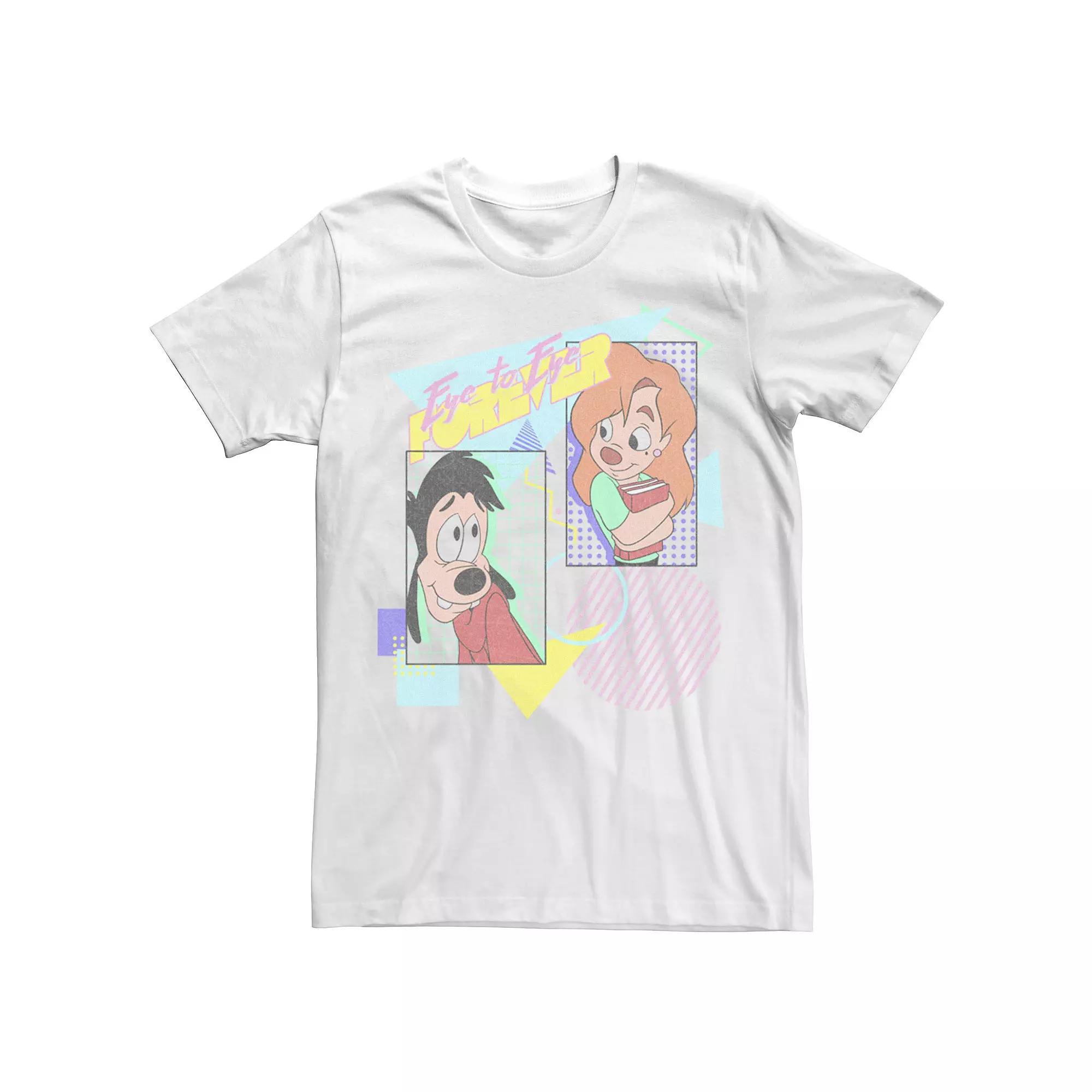 Big & Tall Disney A Goofy Movie Max & Roxanne Eye To Eye Forever '80s Poster Tee, Men's, Size: 4XL, White Product Image