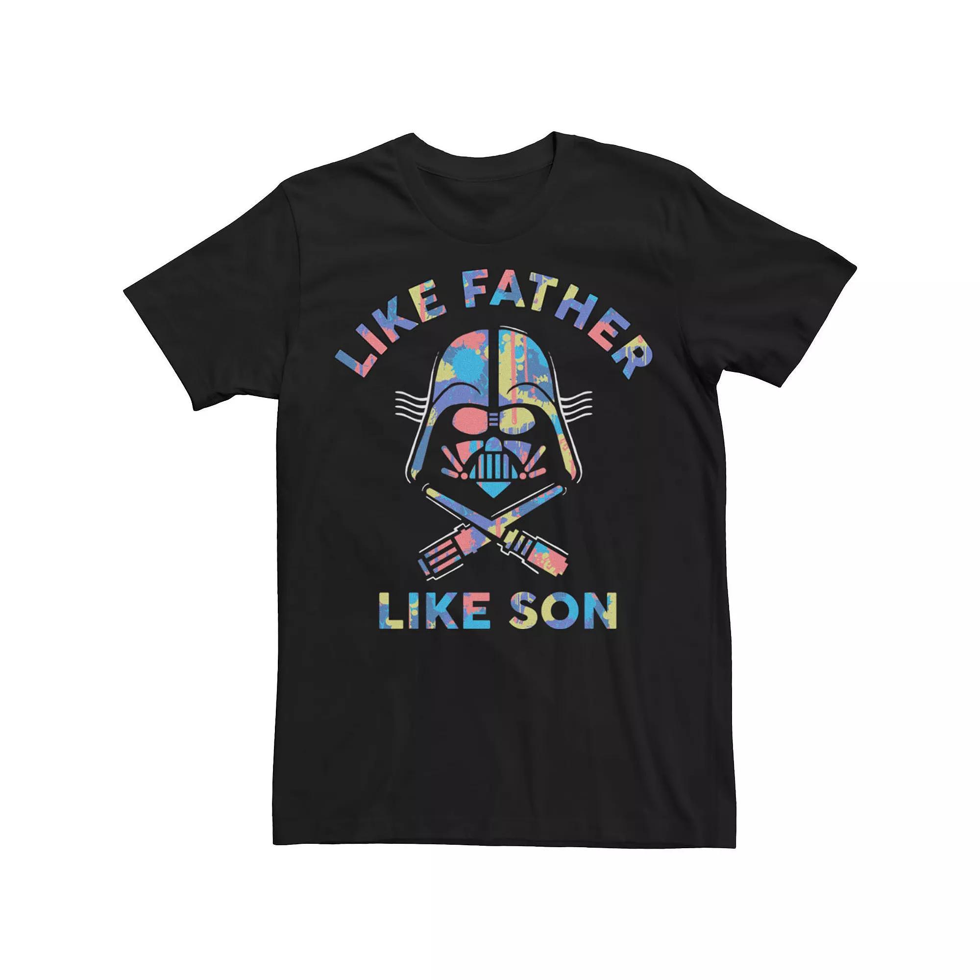 Men's Star Wars Like Father Fathers Day Tee, Size: Medium, Black Product Image