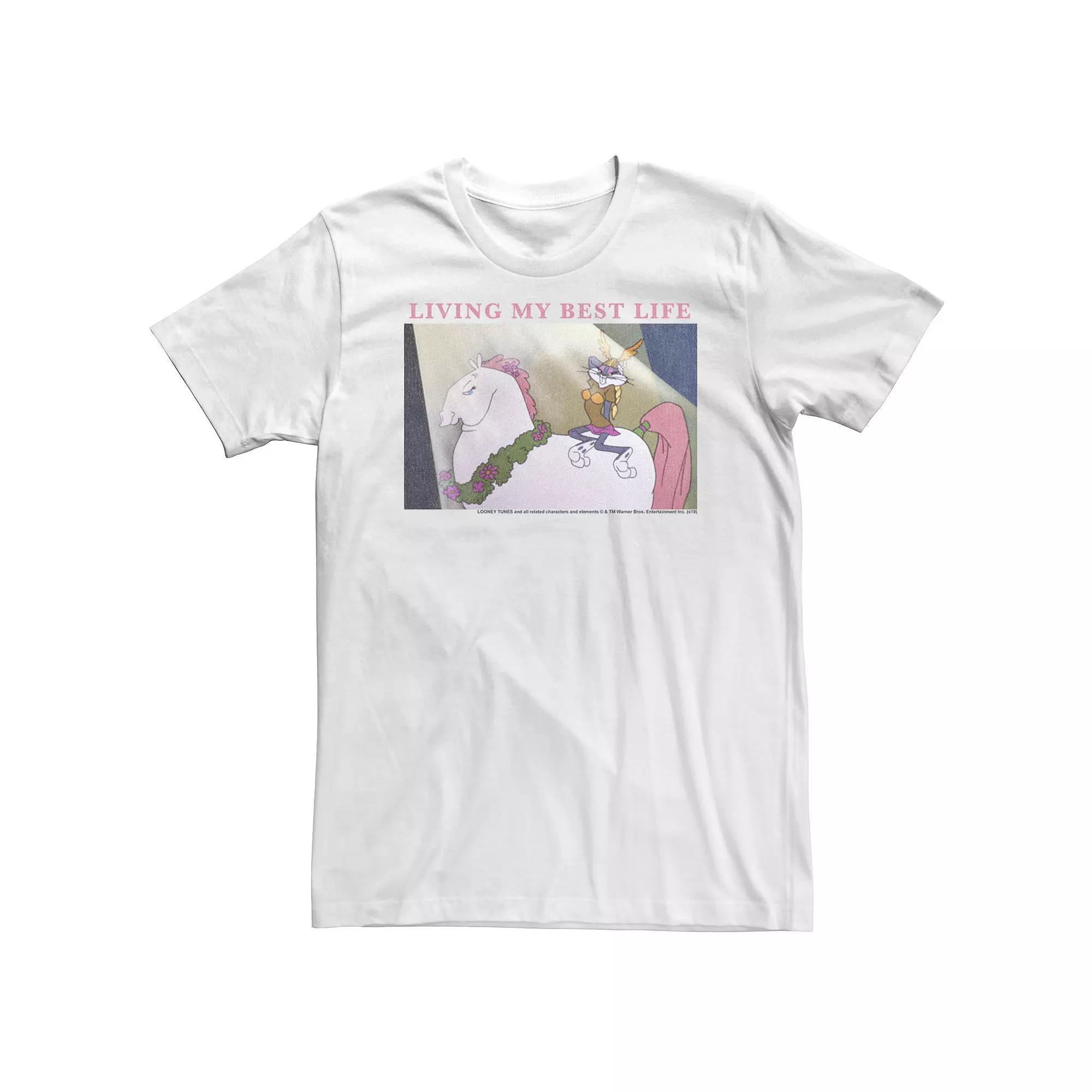 Big & Tall Looney Tunes Bugs Bunny Living My Best Life Tee, Men's,  Product Image