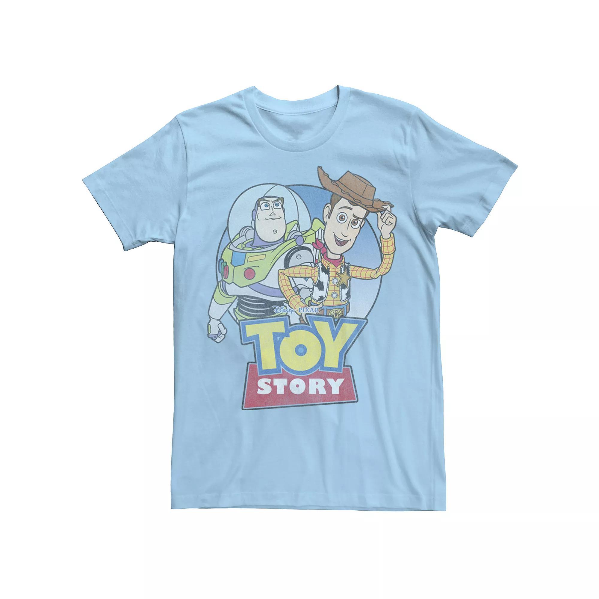 Disney / Pixars Toy Story Buzz Lightyear & Woody Mens Movie Logo Tee Product Image