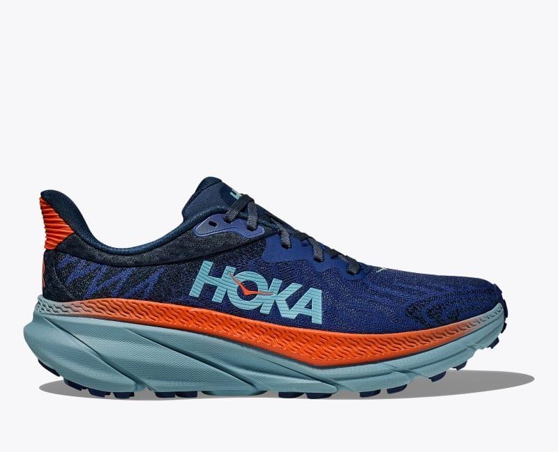 HOKA Mens Challenger 7 Shoes in Diva Blue/Evening Primrose, Size 11 Product Image