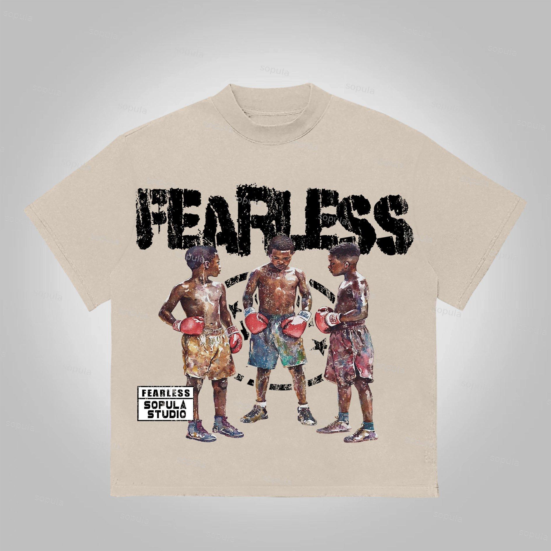 Sopula Studio Boxer Fearless Graphic Print Cotton T-Shirt Product Image