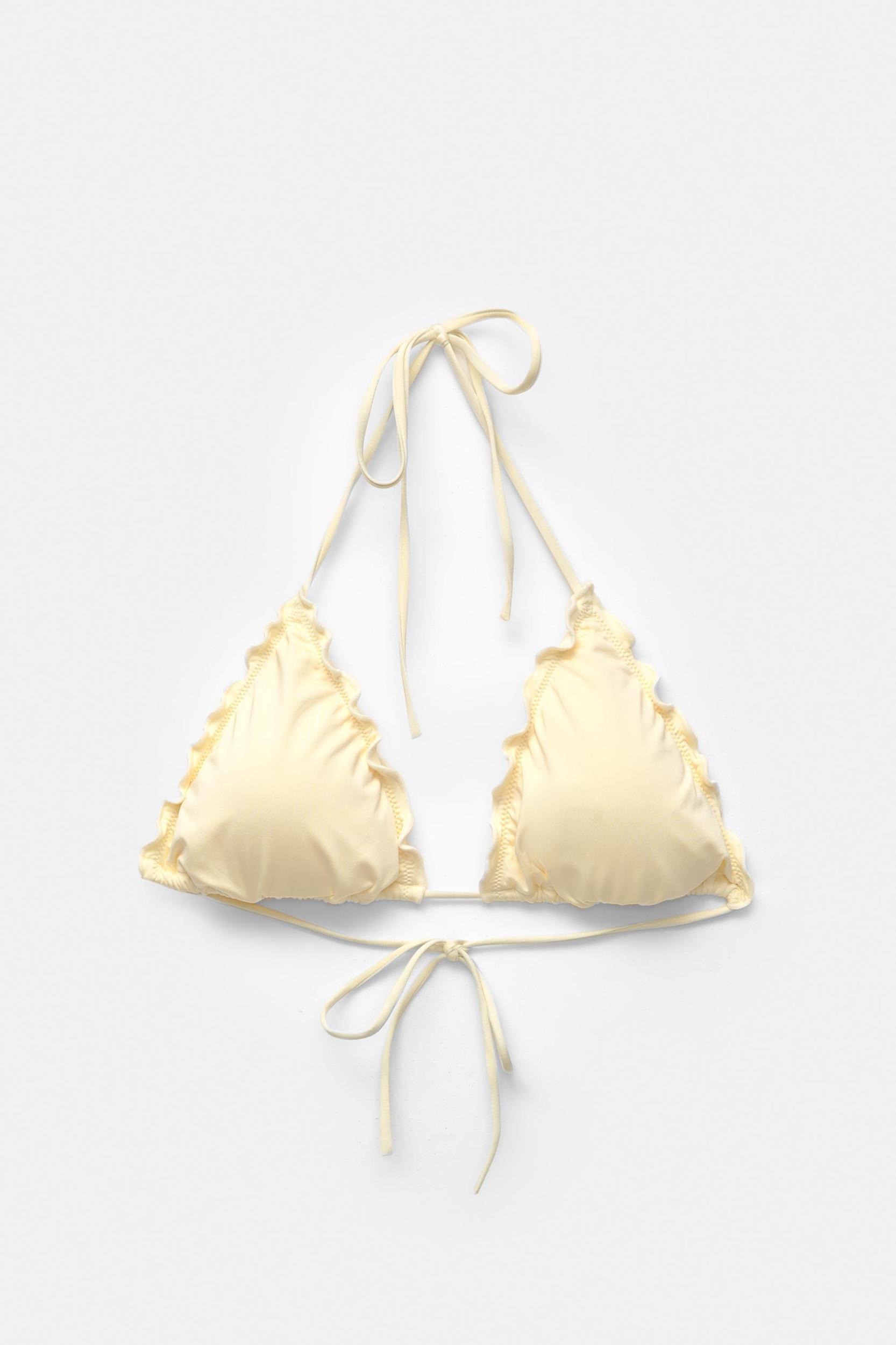 Ruffled triangle bikini top Product Image