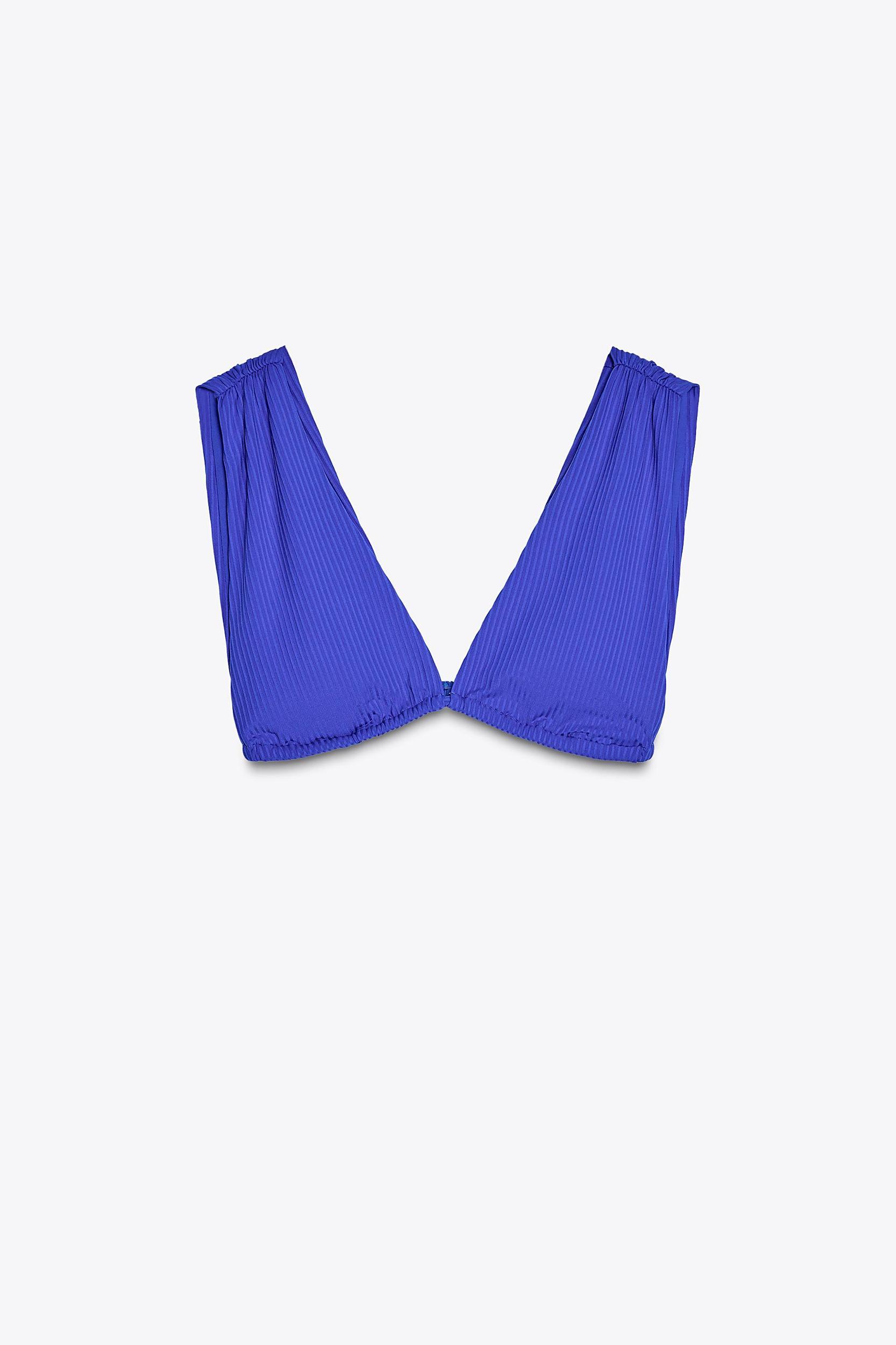 RIB WIDE STRAP BIKINI TOP Product Image