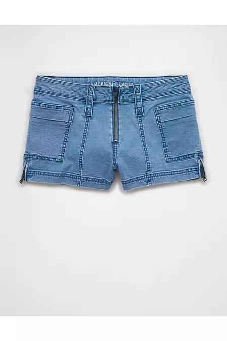 AE Stretch Low-Rise Cargo Short Short Womens Product Image