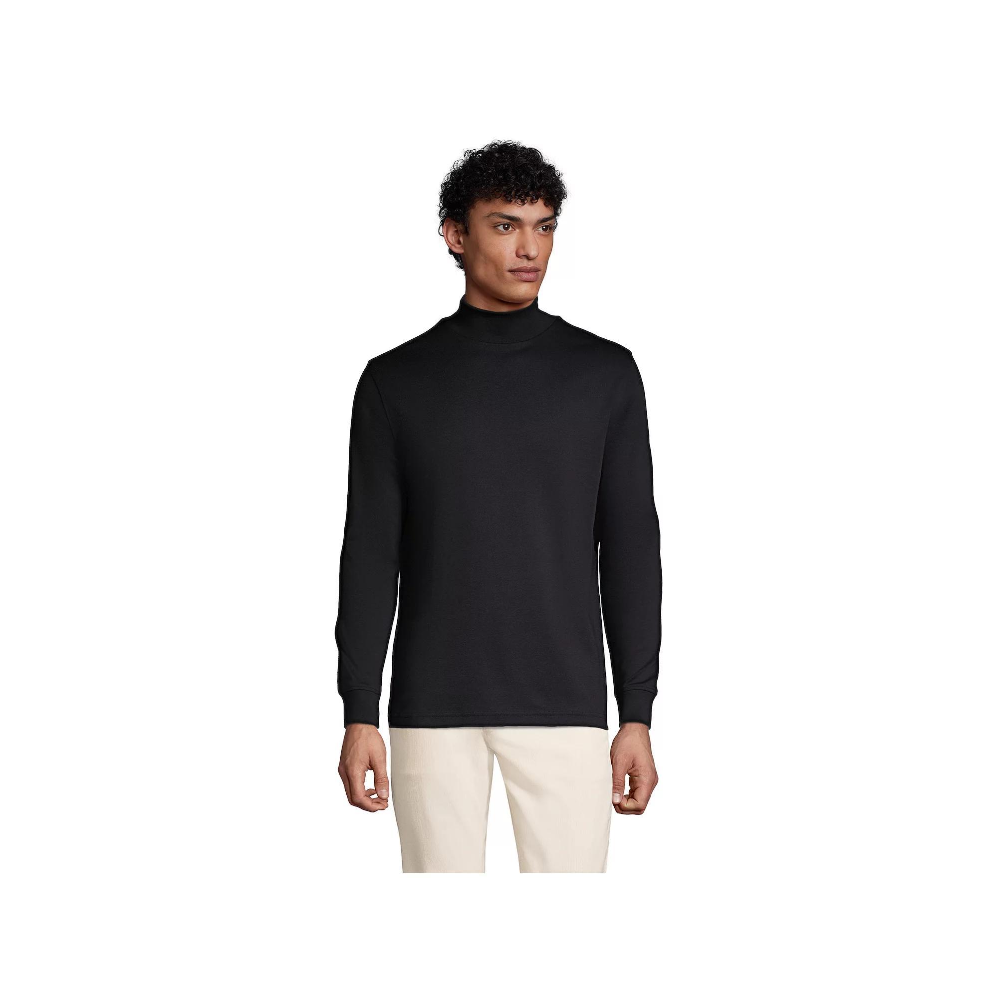 Big & Tall Lands' End Super Soft Supima Mock Turtleneck, Men's,  Product Image
