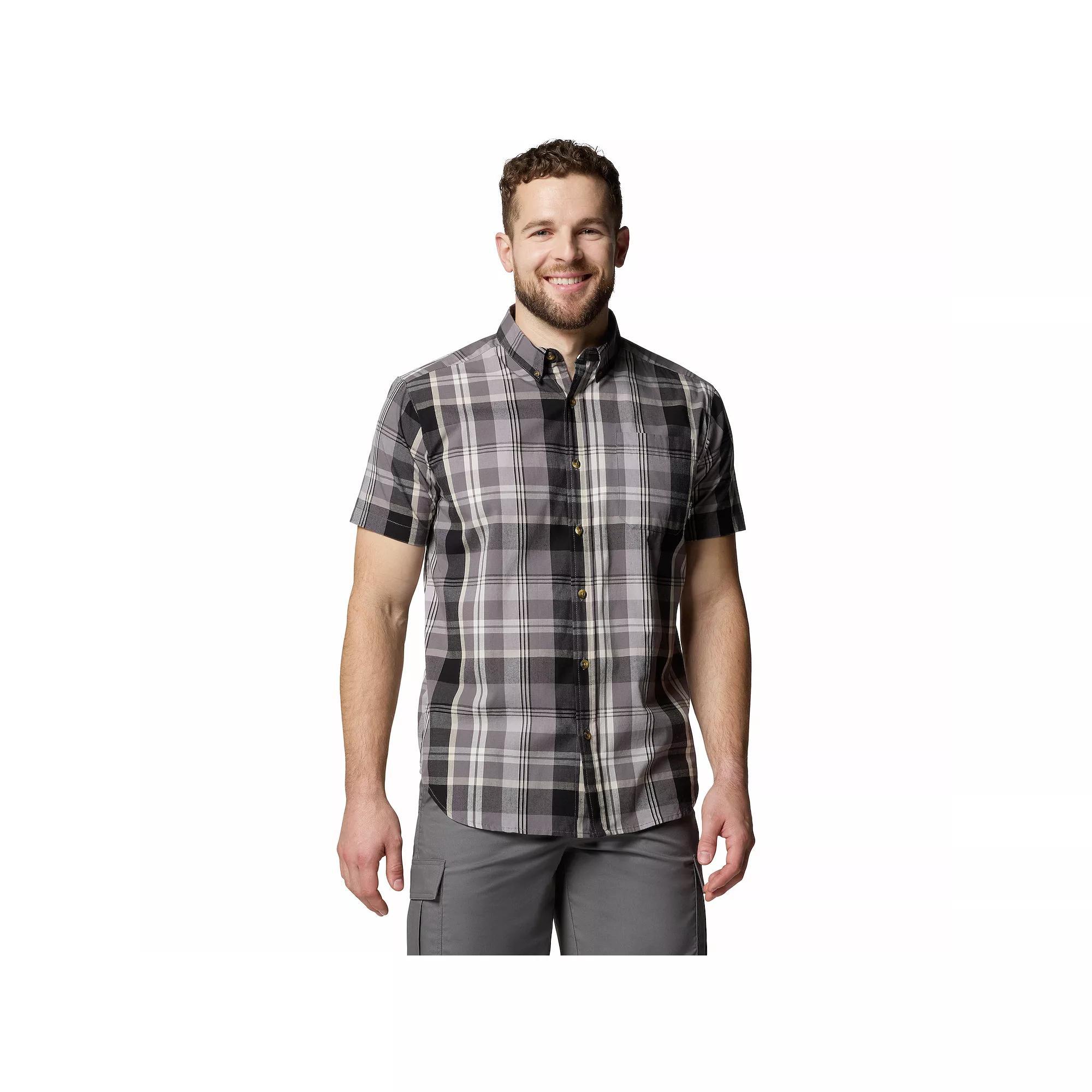 Men's Columbia Rapid Rivers II Plaid Button-Down Shirt, Size: Small, City Grey Plaid Product Image