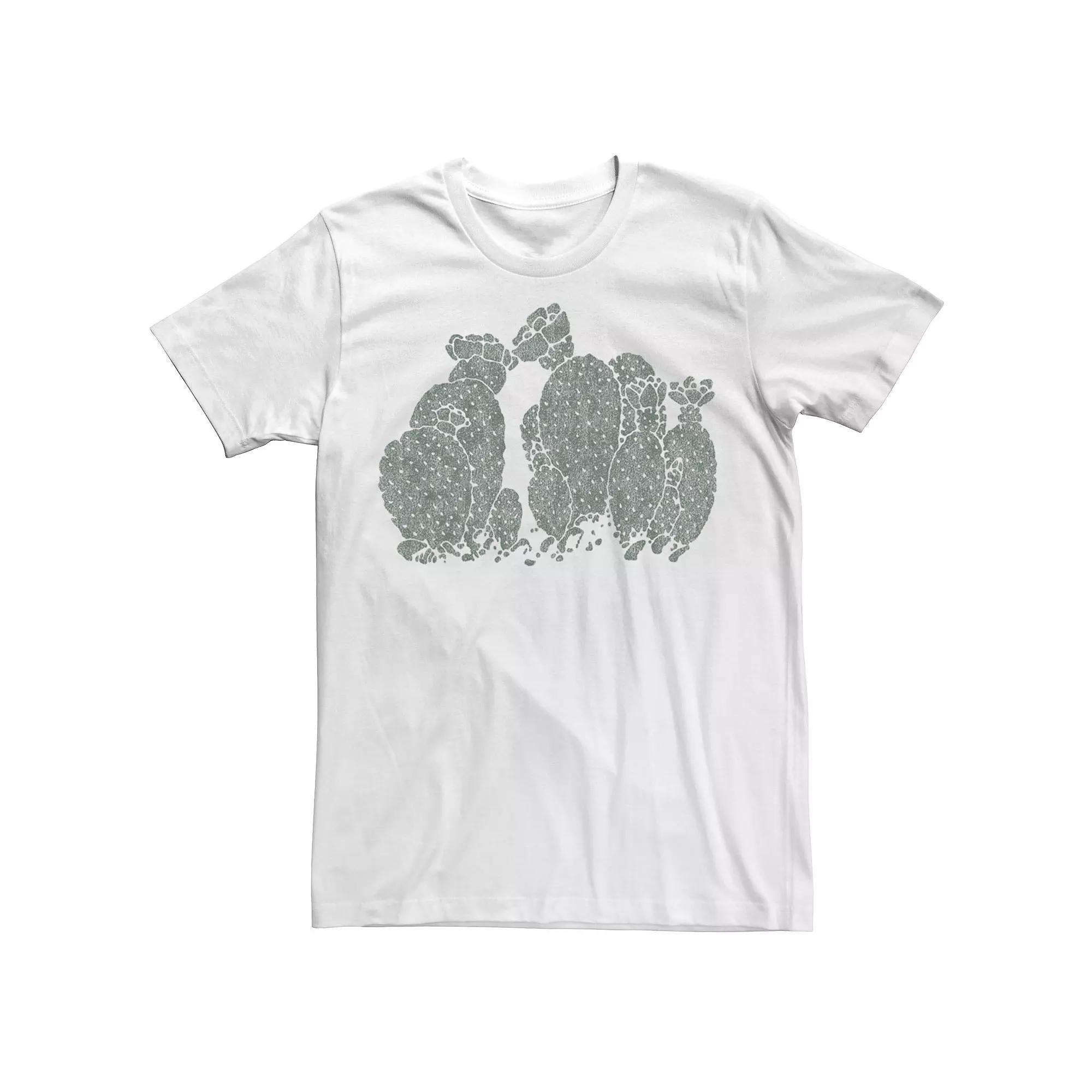 Men's Trendy Cactus Patch Tee, Size: Medium, White Product Image