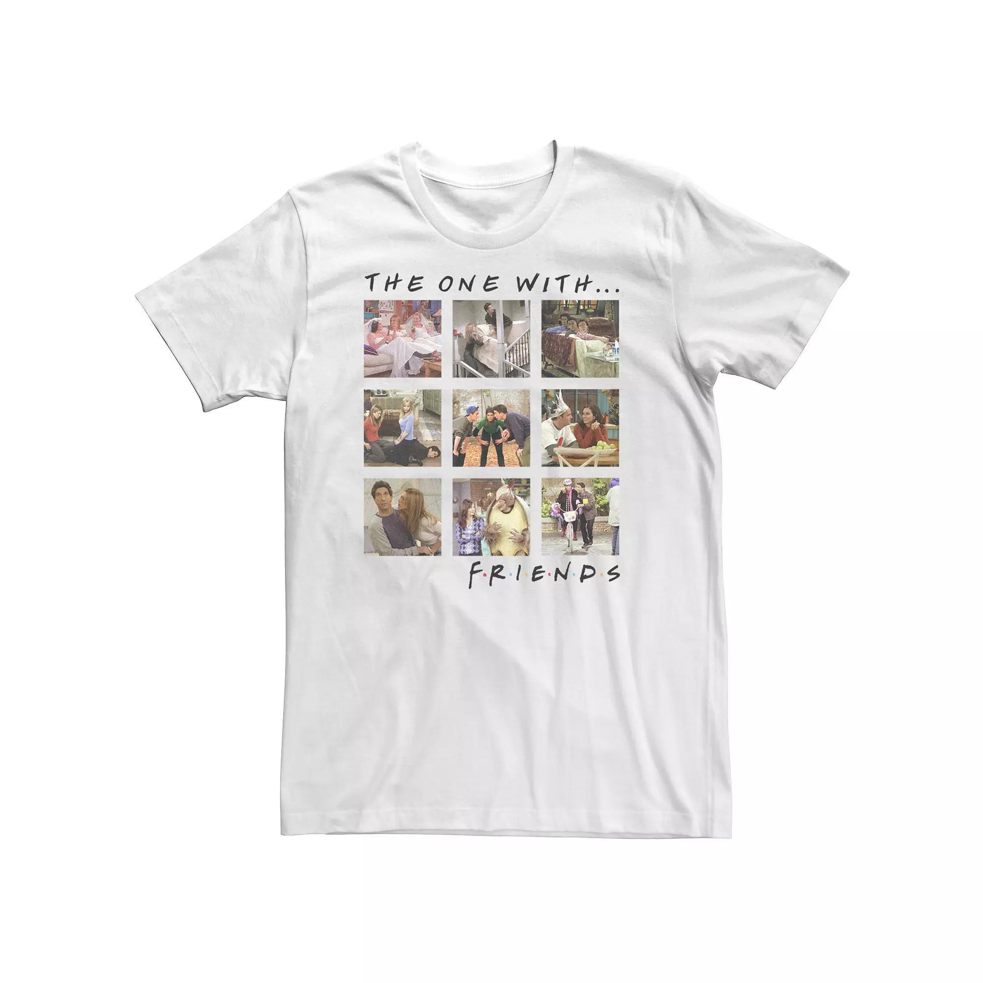 Big & Tall Friends Group Shot The One With Character Panels Tee, Men's,  Product Image