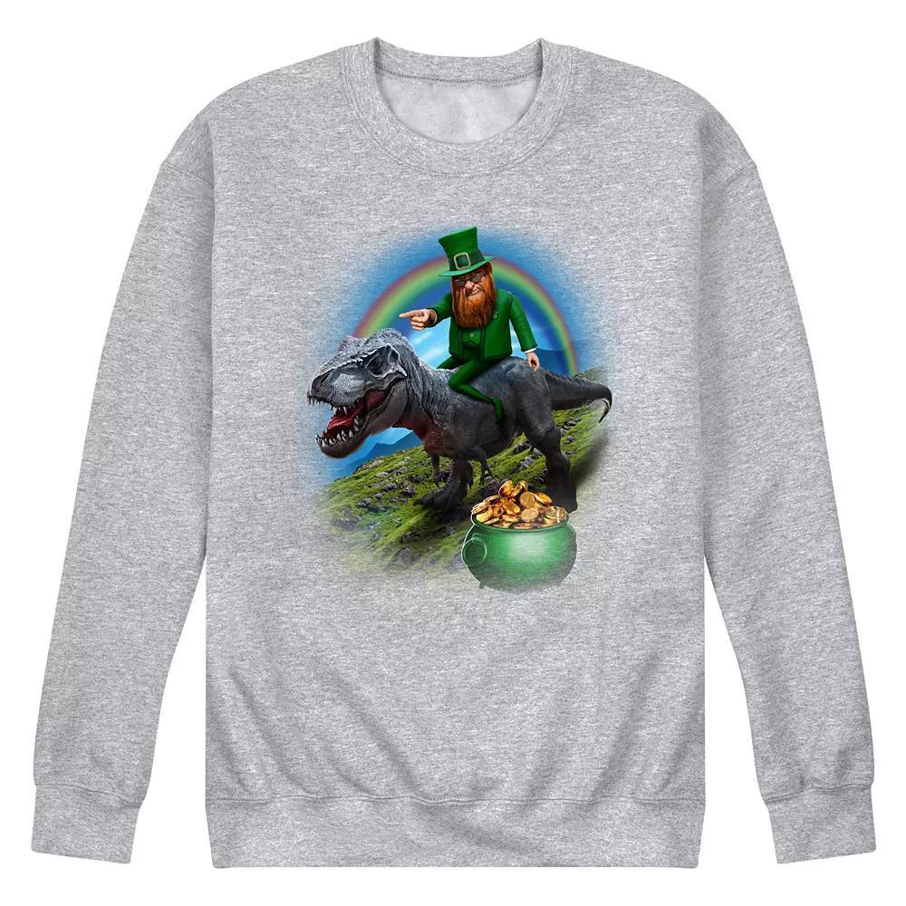 Men's Dino St Patrick's Day Fleece Sweatshirt,  Product Image