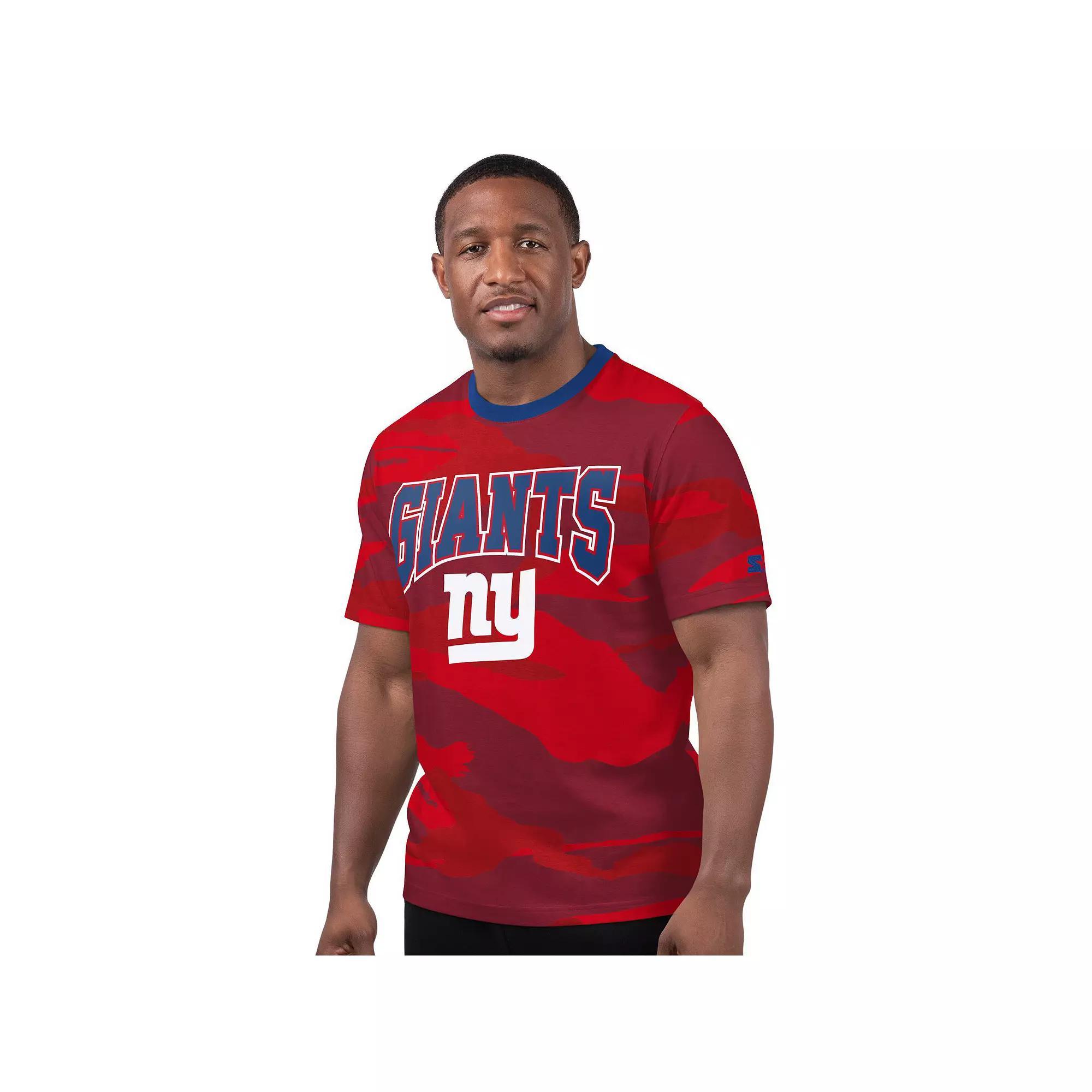 Men's Starter Red New York Giants Thursday Night Gridiron T-Shirt, Size: Medium Product Image