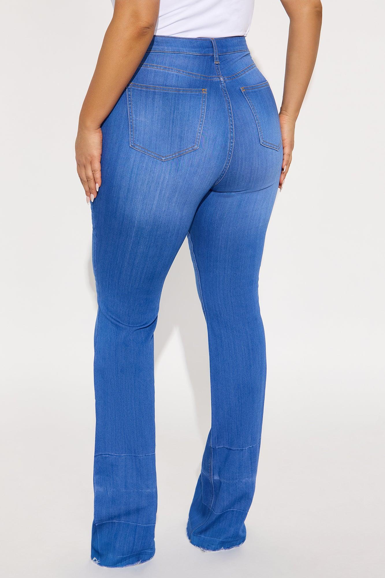 Tall Janis Super Soft Low Rise Flare Jeans - Blue Wash Female Product Image