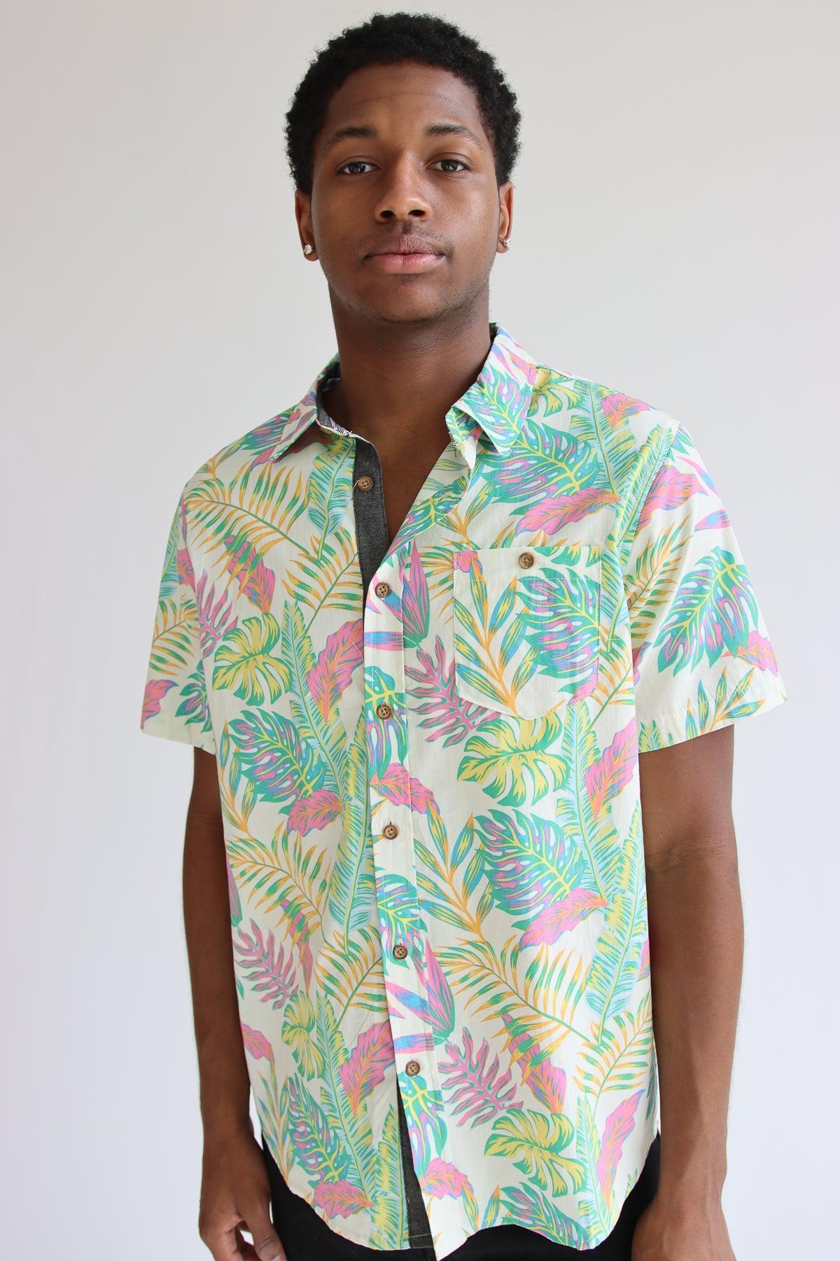 Neon Tropics Button Up Shirt Product Image