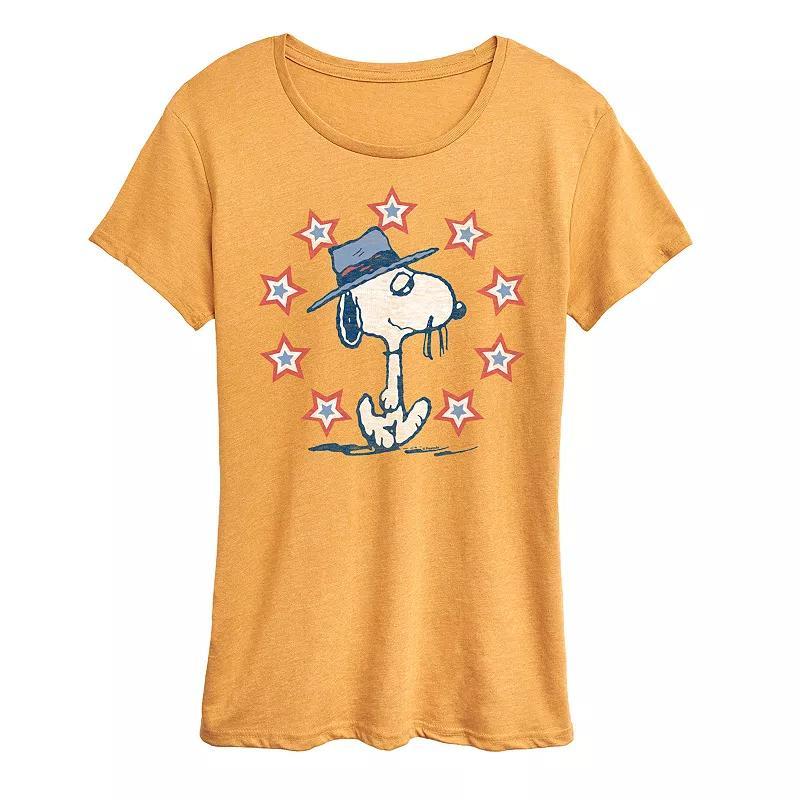 Women's Peanuts Spike Americana Graphic Tee, Size: XXL, Beige Product Image