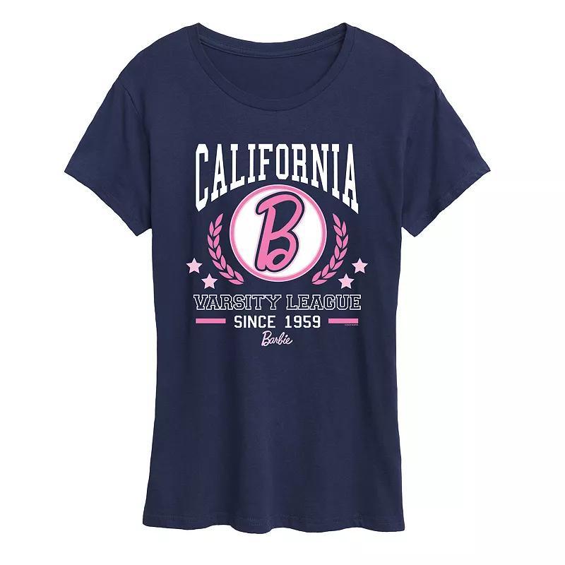 Women's Barbie® Varsity League Graphic Tee, Size: XL, Black Product Image