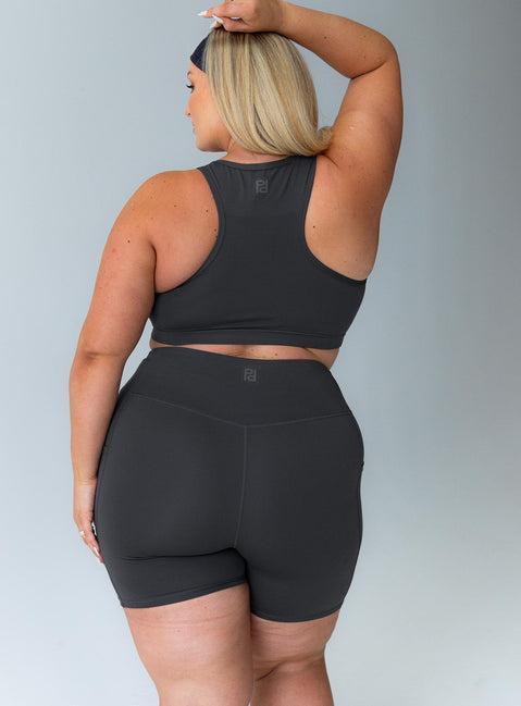 Conquer Activewear Shorts Grey Curve Product Image