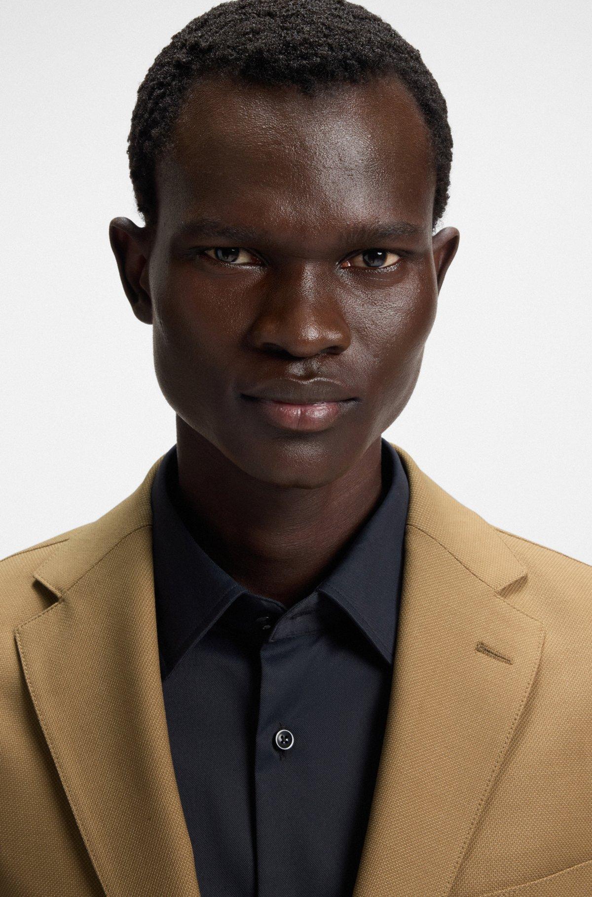 Slim-fit jacket in machine-washable stretch fabric Product Image