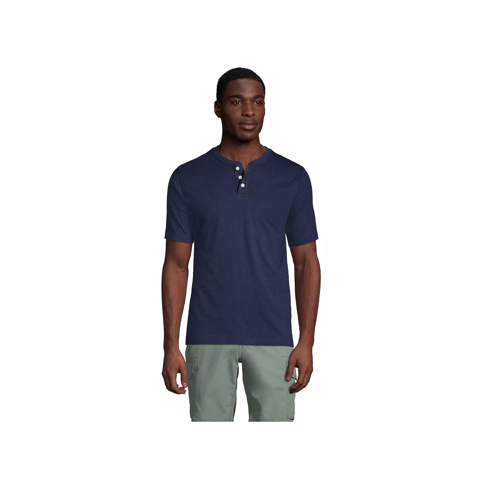 Men's Lands' End Classic-Fit Super-T Henley,  Product Image