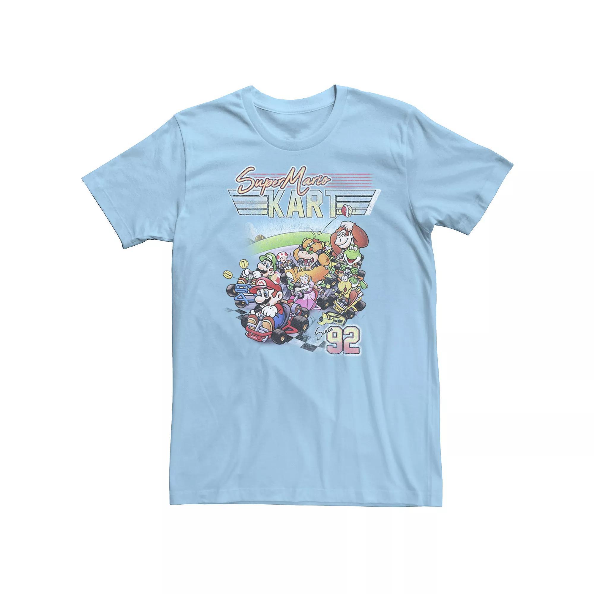 Men's Nintendo Maro Kart '92 Group Collage Tee,  Product Image
