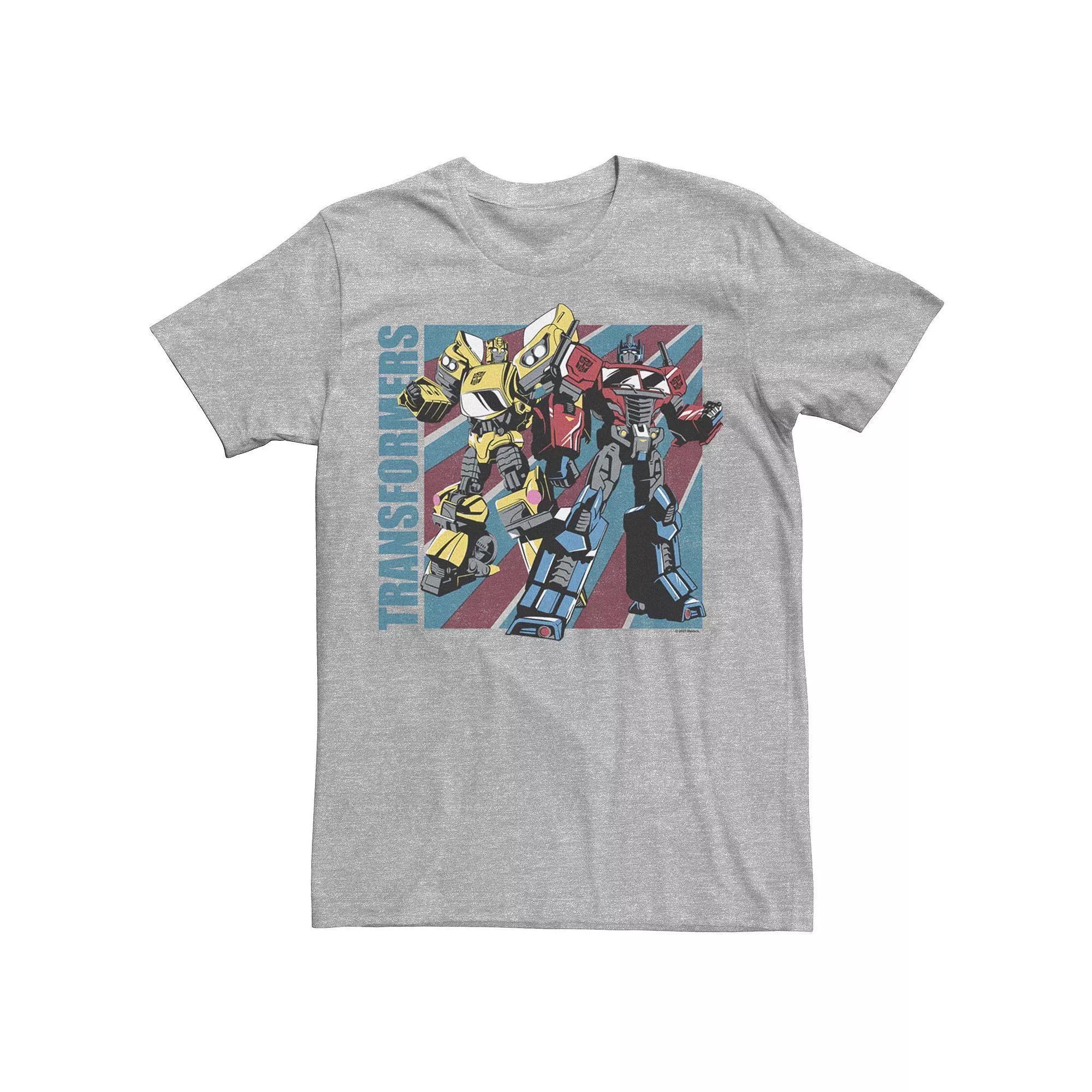 Men's Transformers Americana Portrait Tee, Size: XS, Athletic Grey Product Image