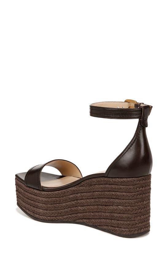 VERONICA BEARD Women's Gianna Leather Platform Wedge Espadrille Sandals In Cacao Product Image